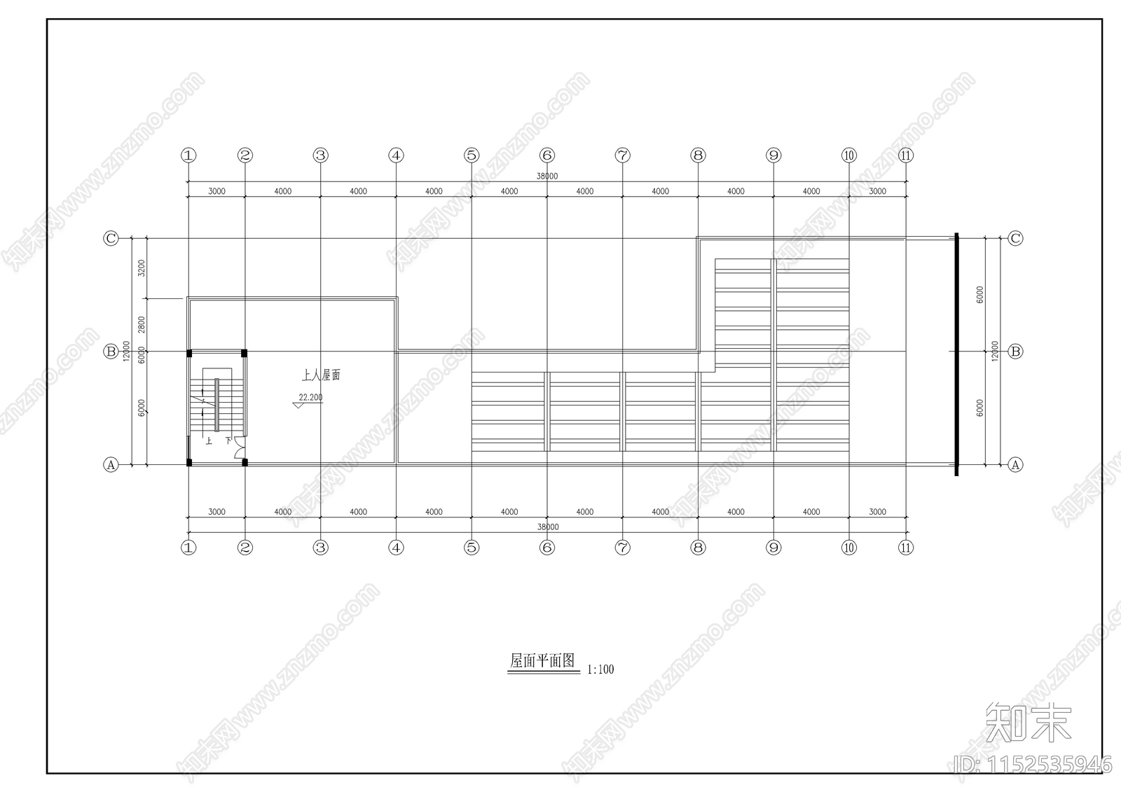 现代简约六层商业建筑平立面建筑cad施工图下载【ID:1152535946】