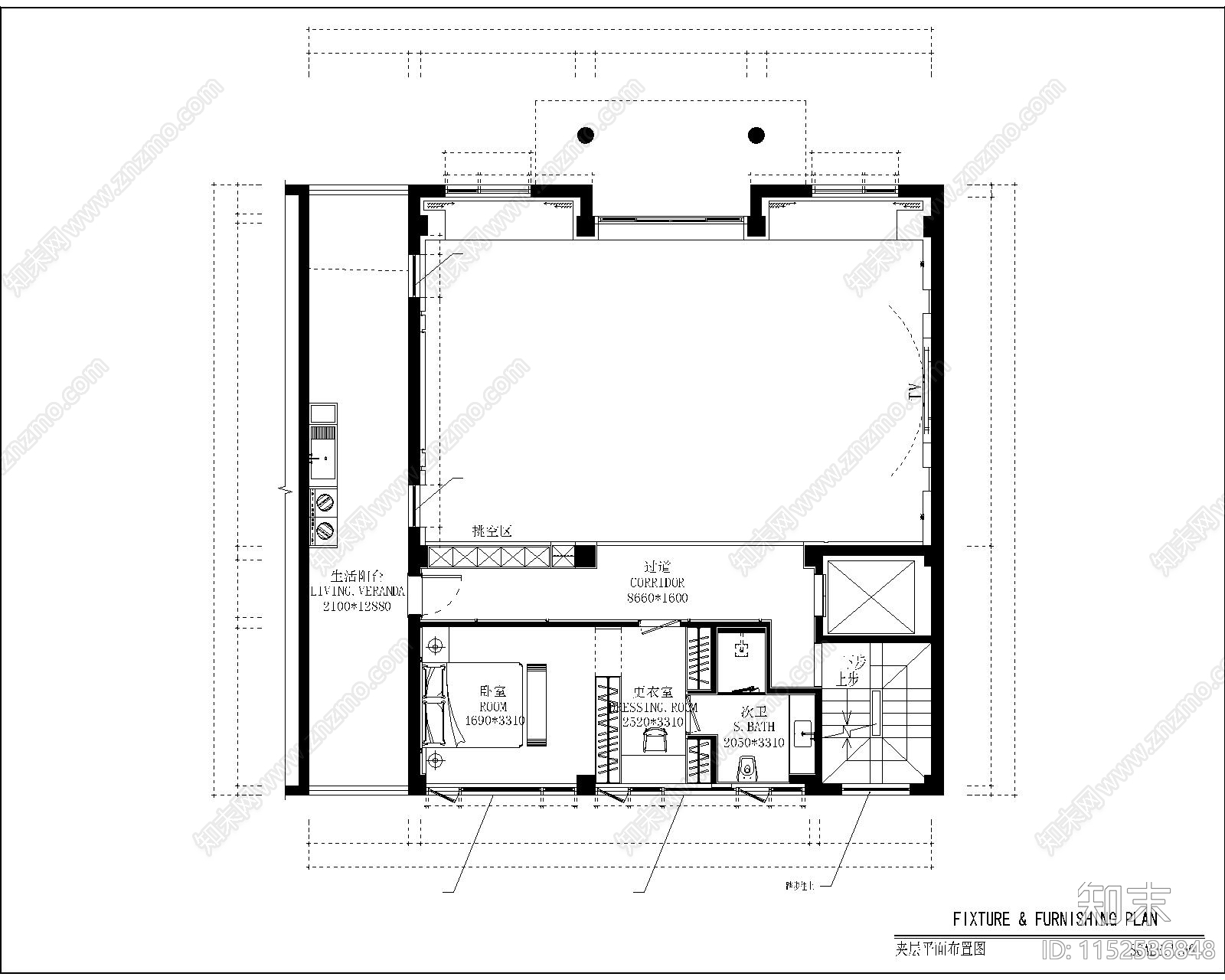 现代别墅一二三层cad施工图下载【ID:1152536848】