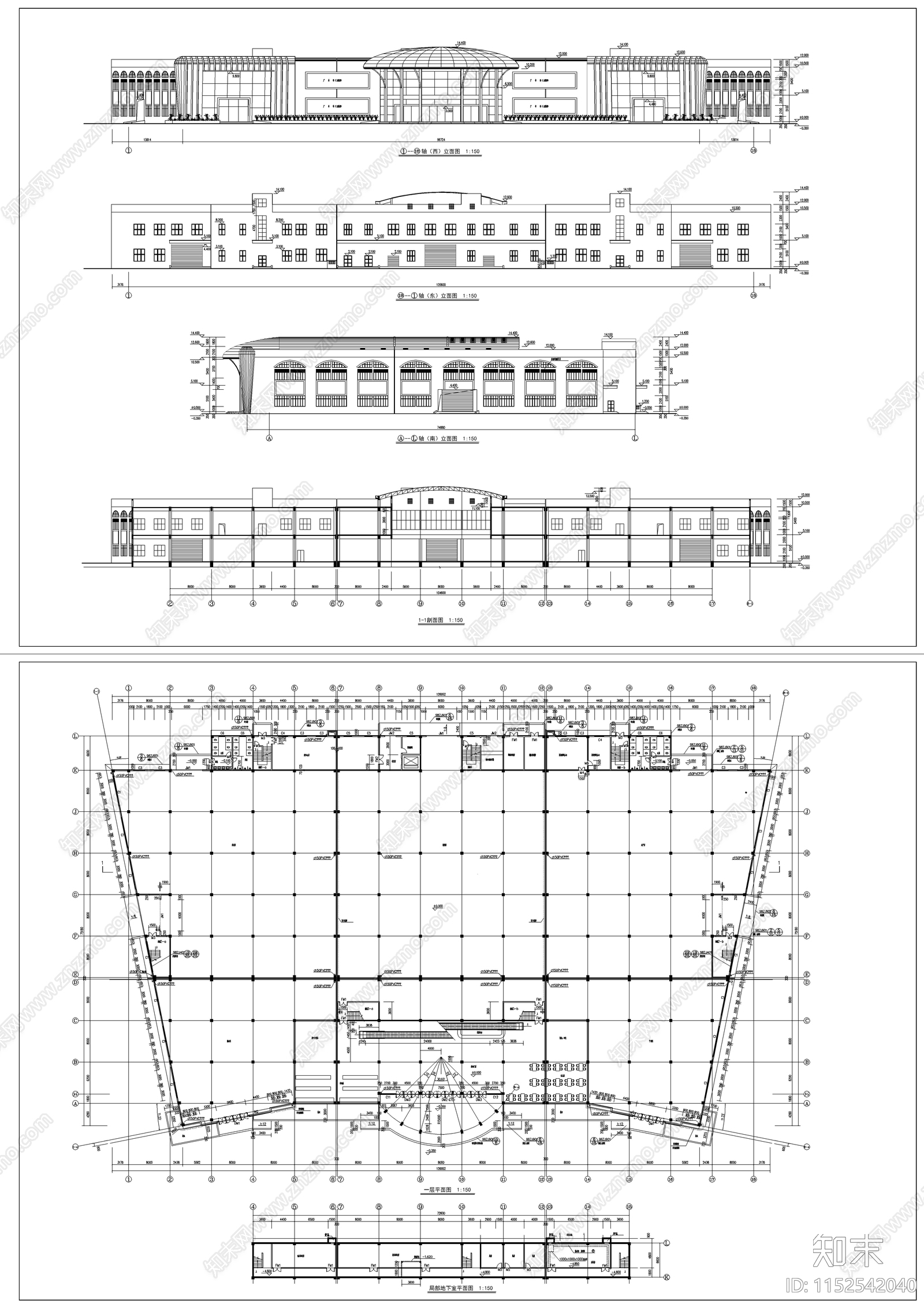 某超市建筑施工图下载【ID:1152542040】