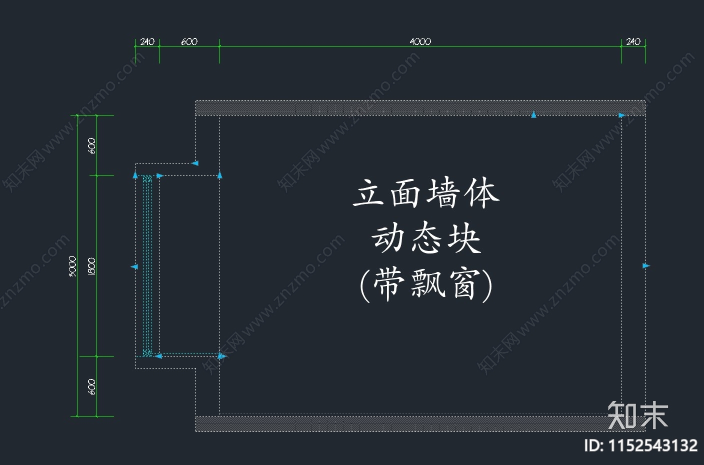 立面墙体动态块施工图下载【ID:1152543132】