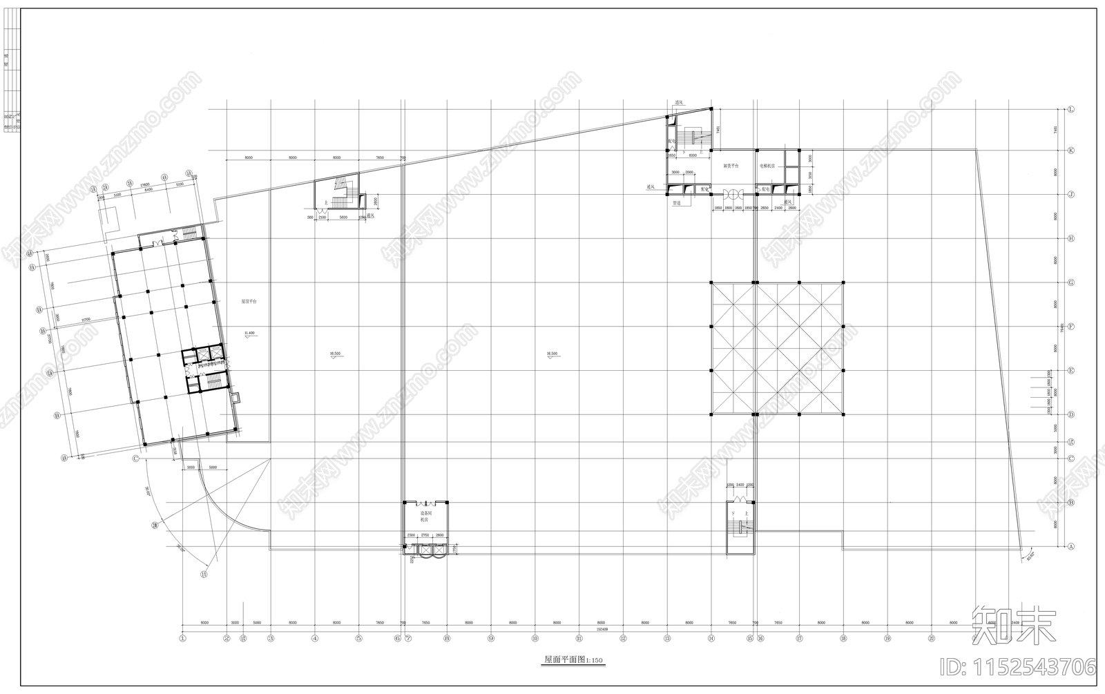 某大型商场建筑cad施工图下载【ID:1152543706】