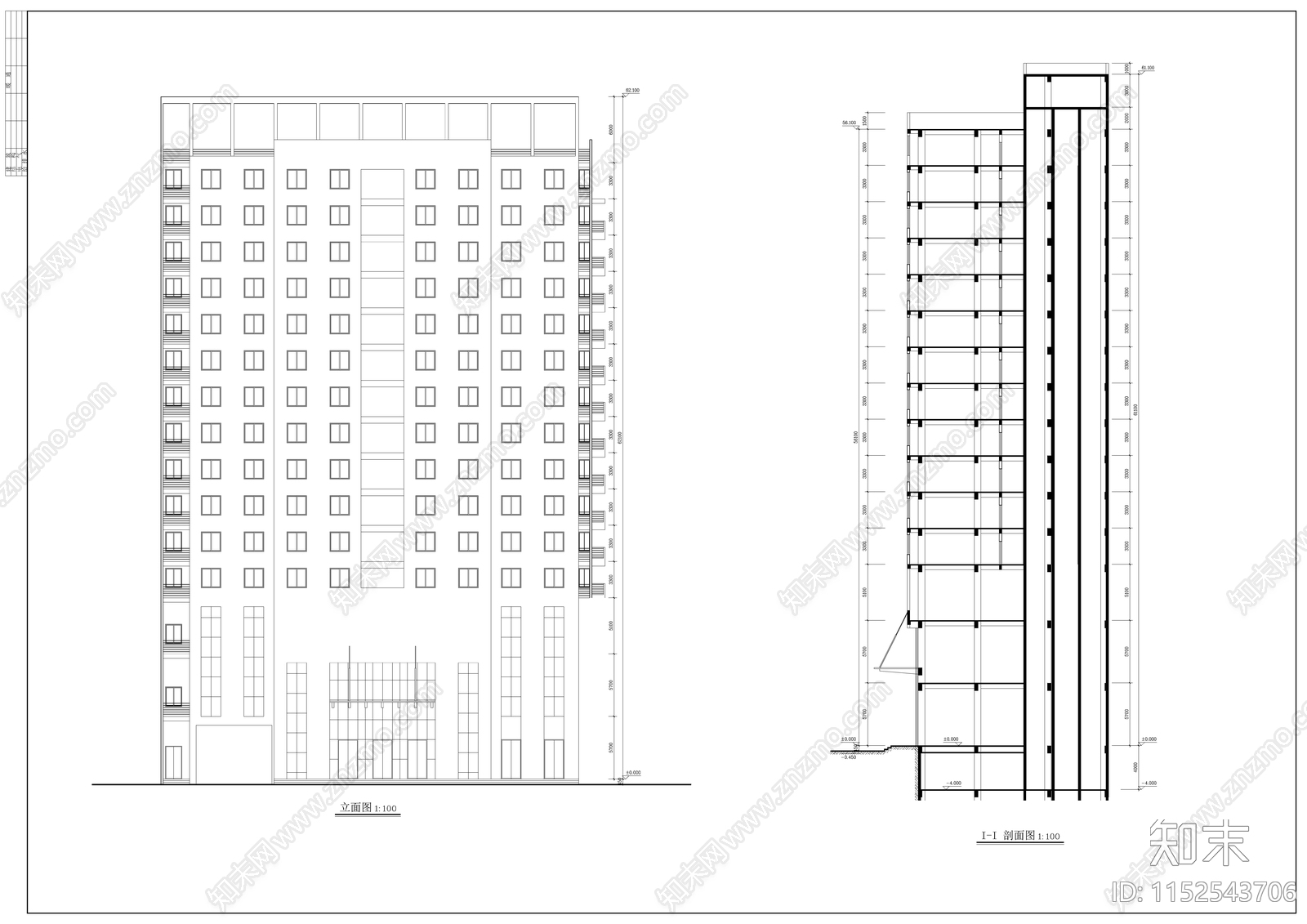 某大型商场建筑cad施工图下载【ID:1152543706】