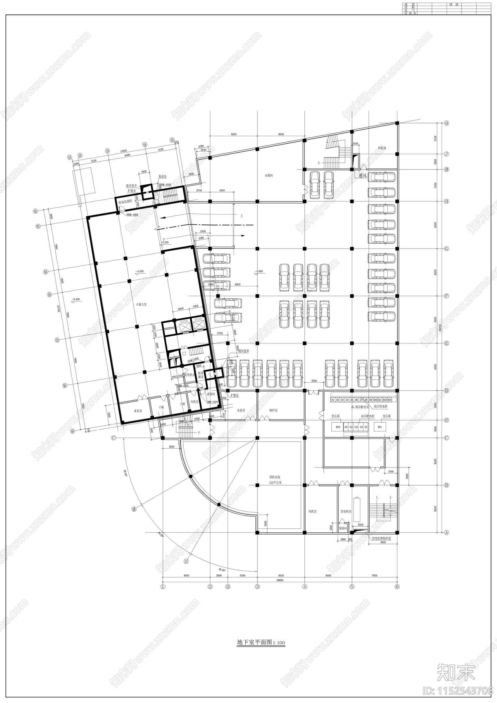 某大型商场建筑cad施工图下载【ID:1152543706】