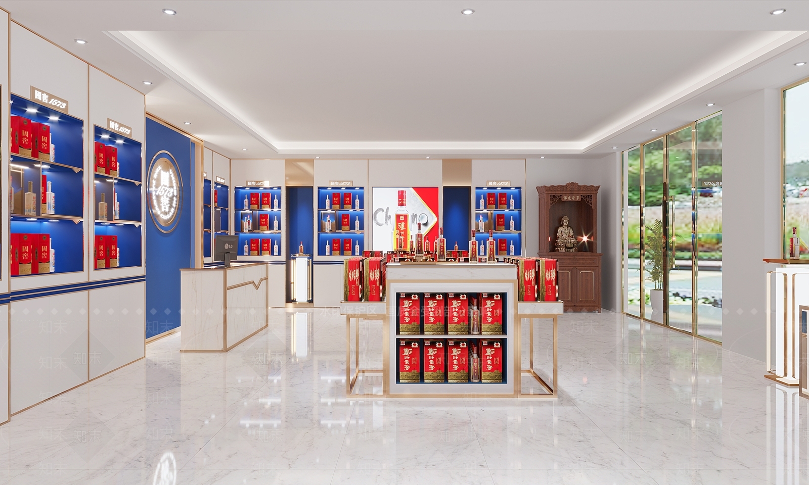 现代烟酒店3D模型下载【ID:1152545312】
