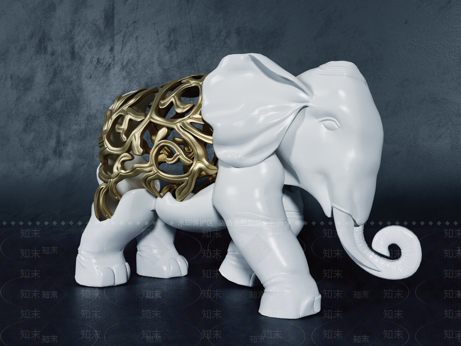 现代大象3D模型下载【ID:1152545633】