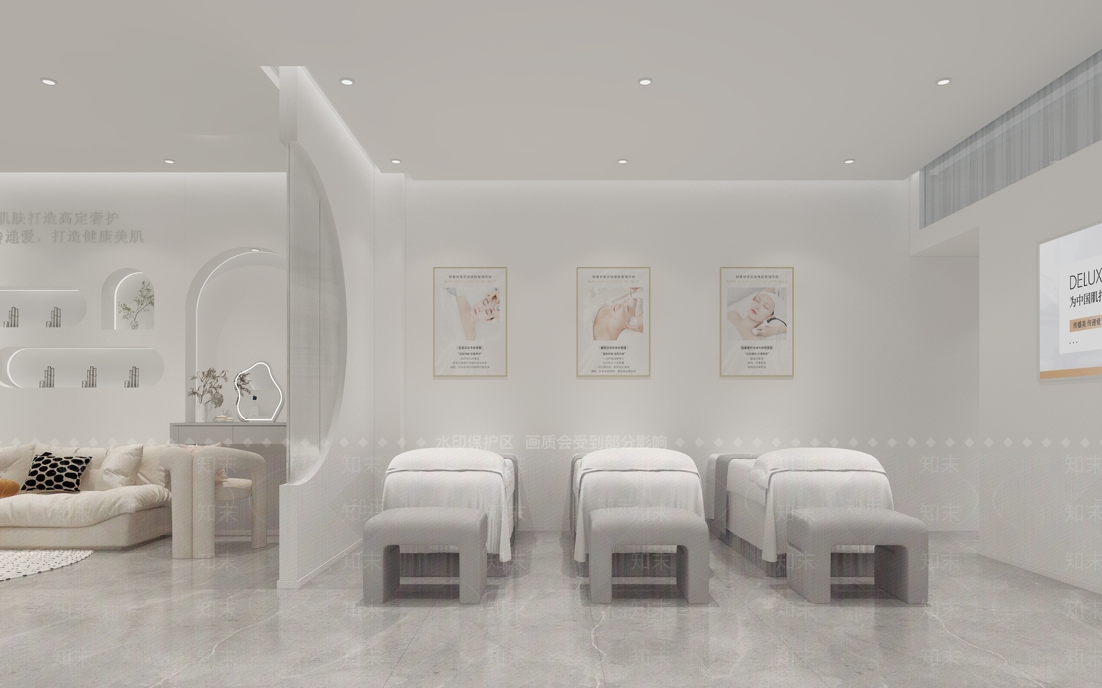 现代轻奢美容院3D模型下载【ID:1152547576】