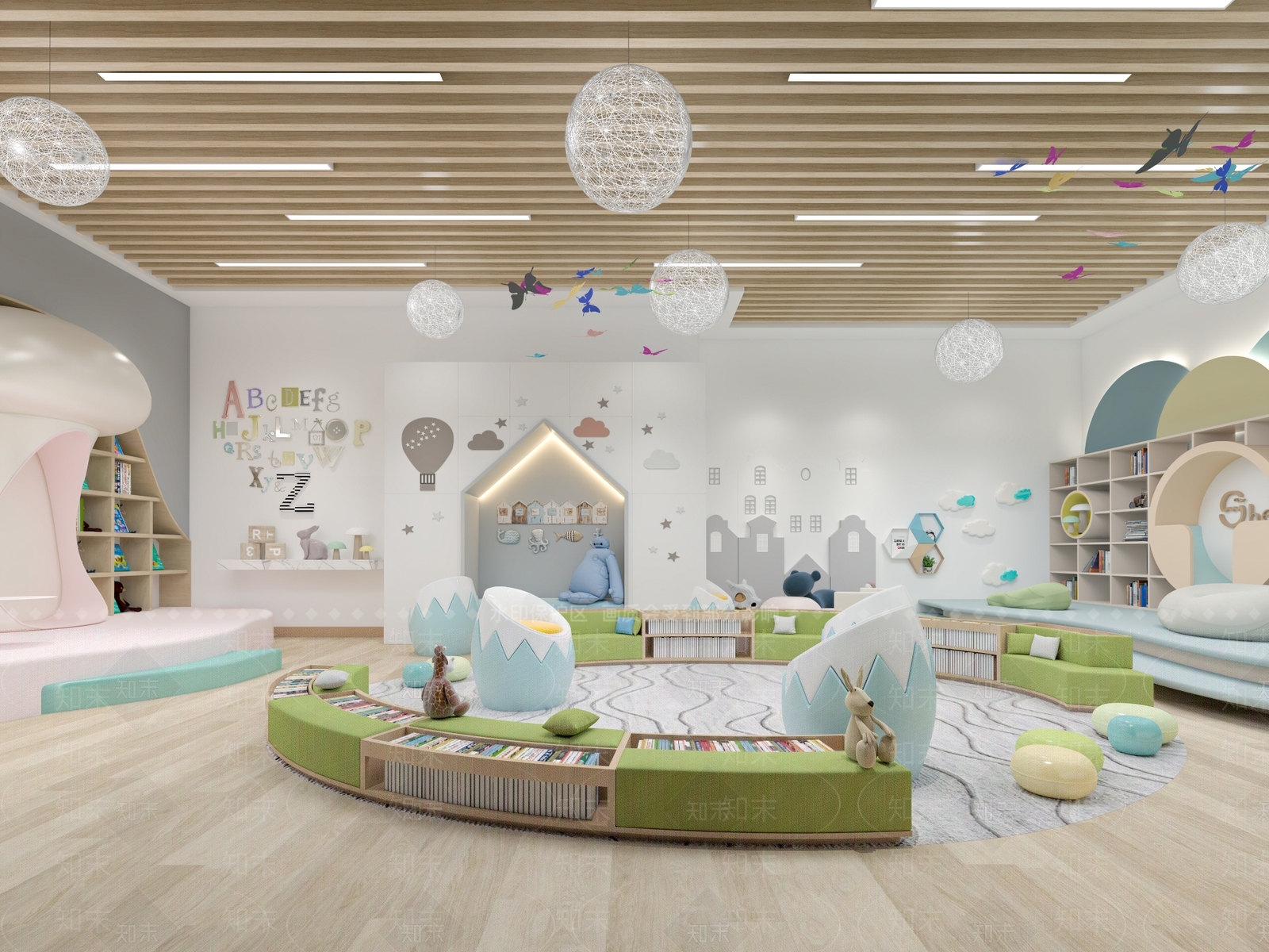 现代幼儿园3D模型下载【ID:1152546962】