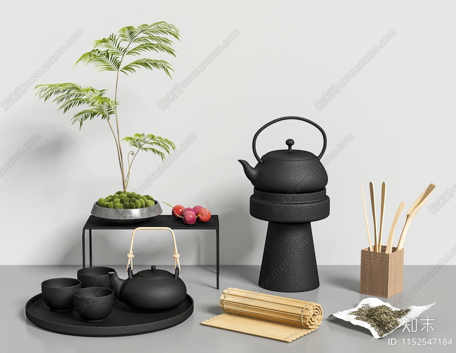 新中式茶炉茶具3D模型下载【ID:1152547184】