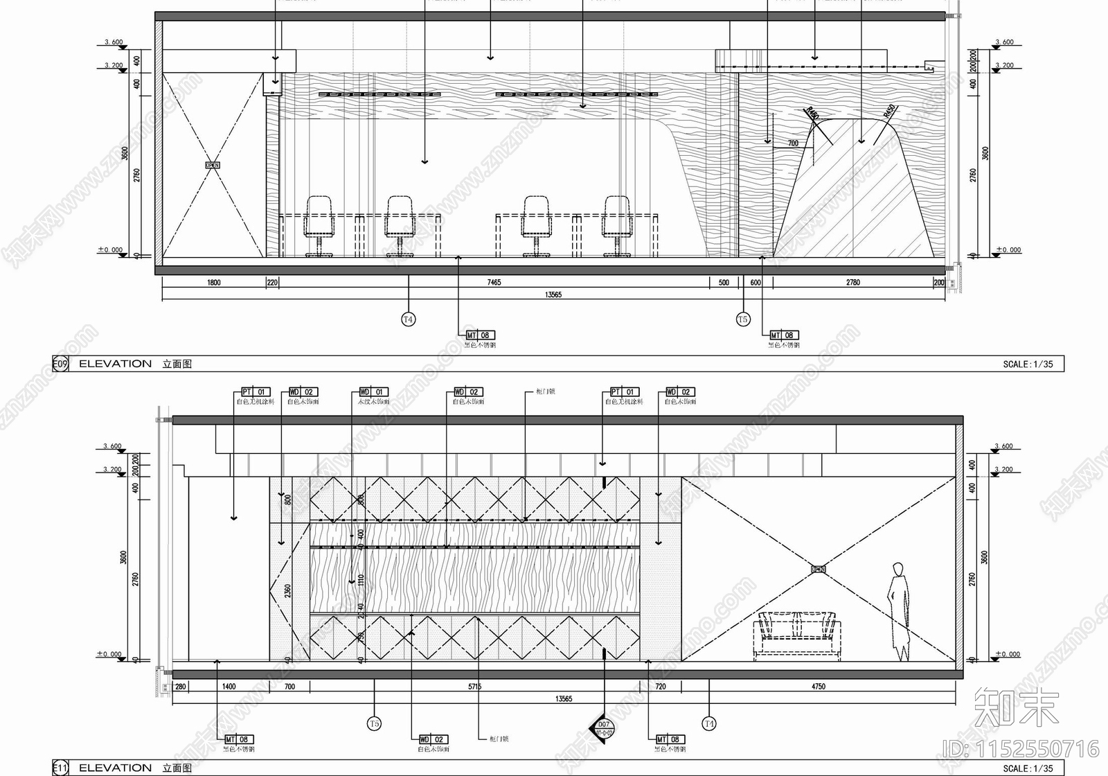 6000㎡两层大型办公室室施工图下载【ID:1152550716】