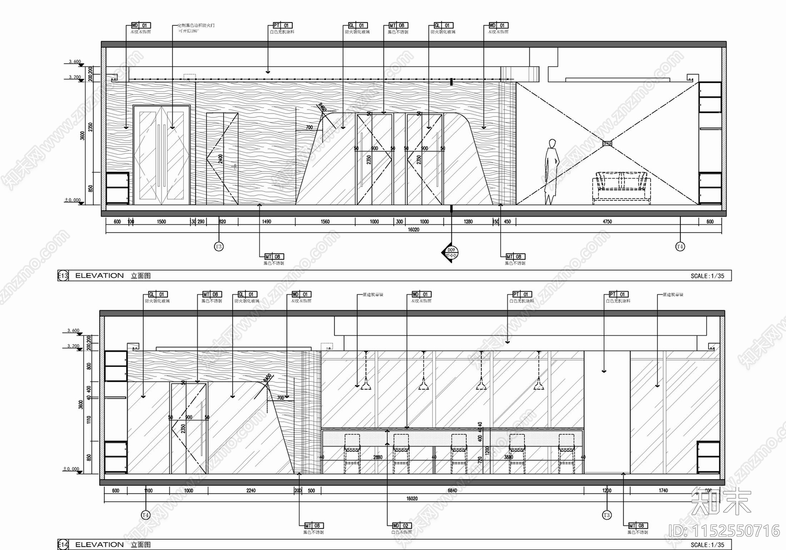 6000㎡两层大型办公室室施工图下载【ID:1152550716】