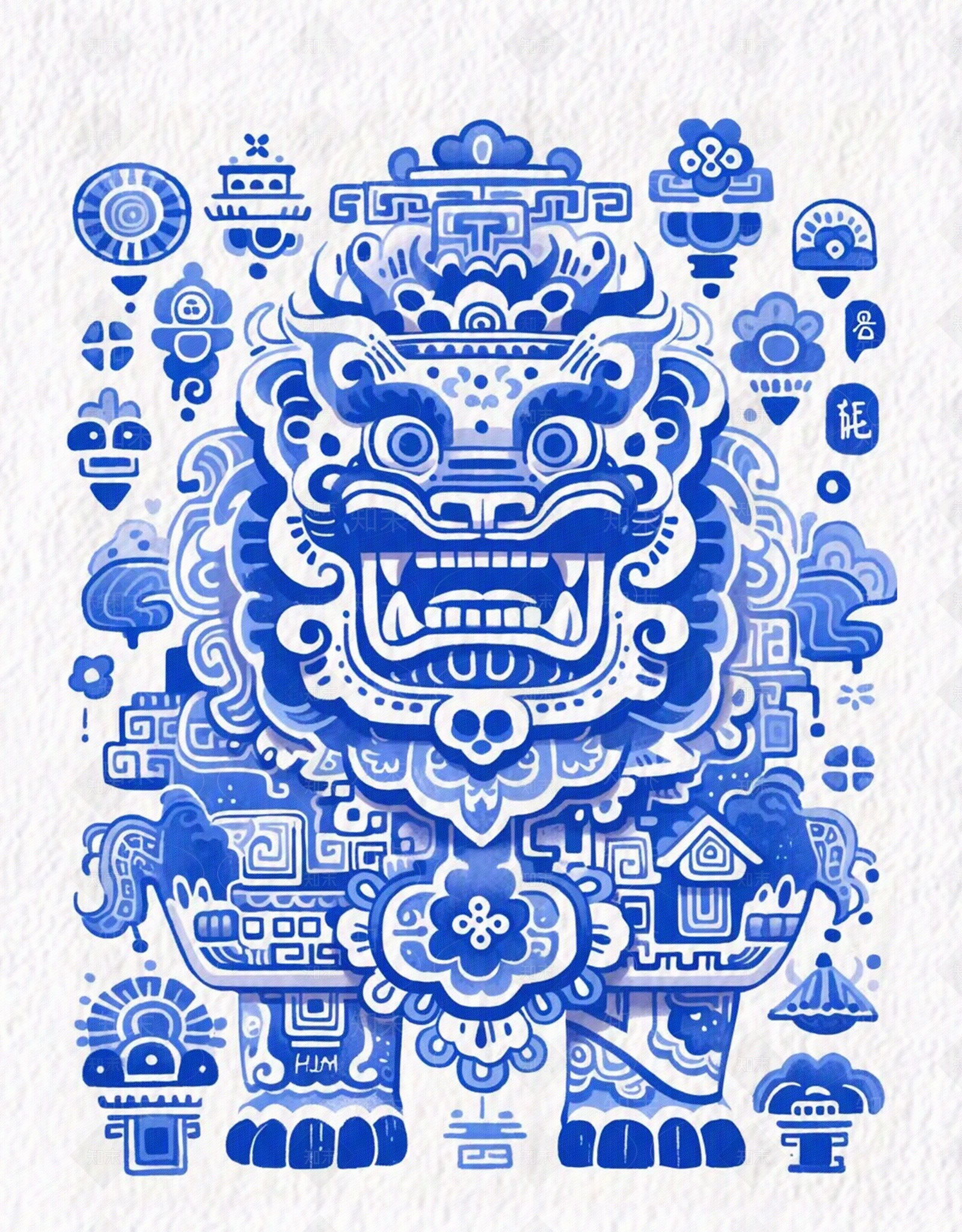 矢量动物装饰画贴图下载【ID:1152552854】