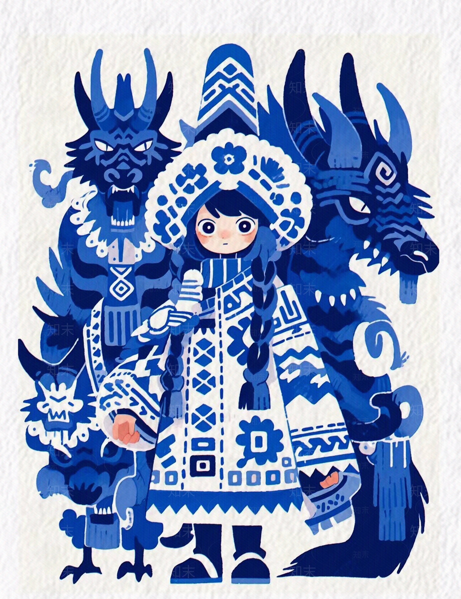 矢量动物装饰画贴图下载【ID:1152552709】