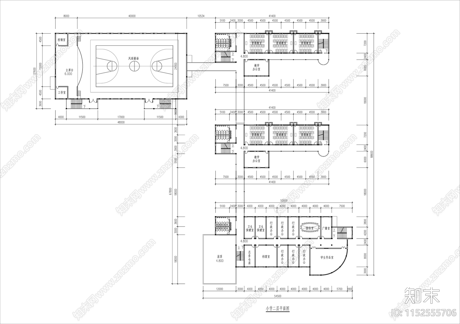 学校平面图施工图下载【ID:1152555706】