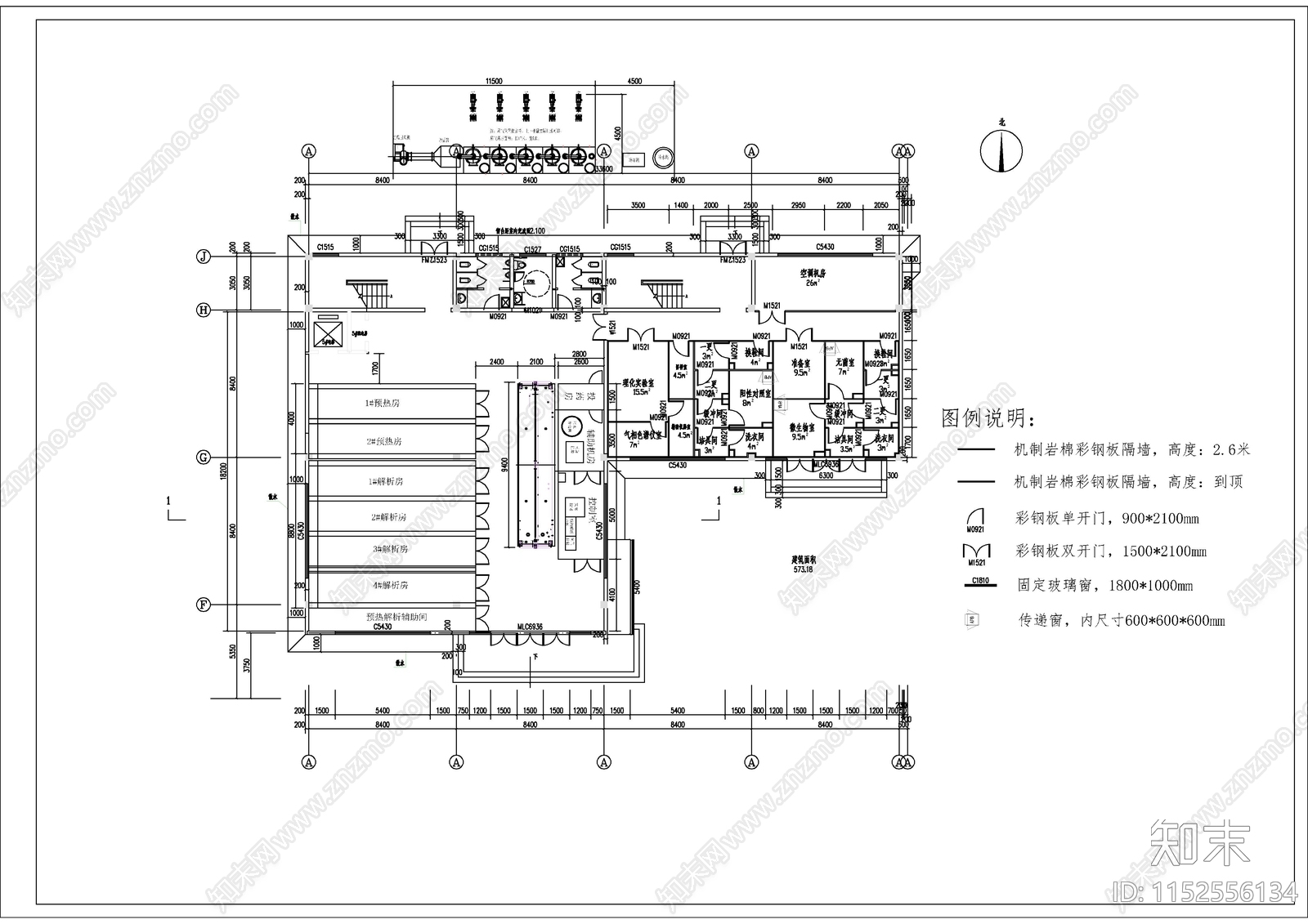 洁净厂房实验室装饰水电暖空调大样图cad施工图下载【ID:1152556134】