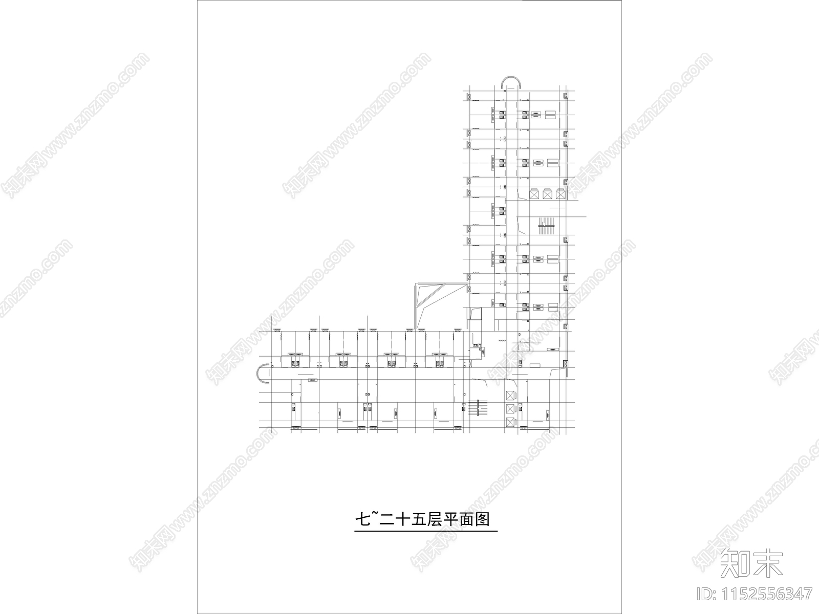 高层综合商业建筑设计图cad施工图下载【ID:1152556347】