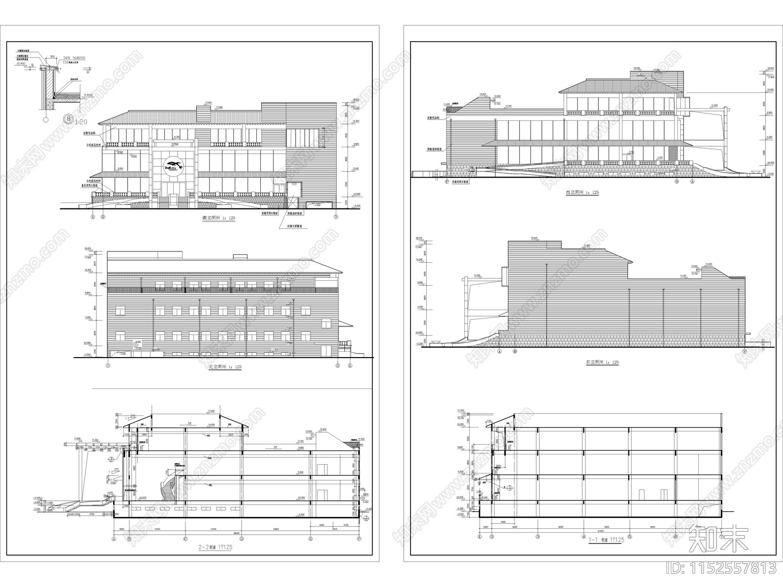 综合大楼建cad施工图下载【ID:1152557813】