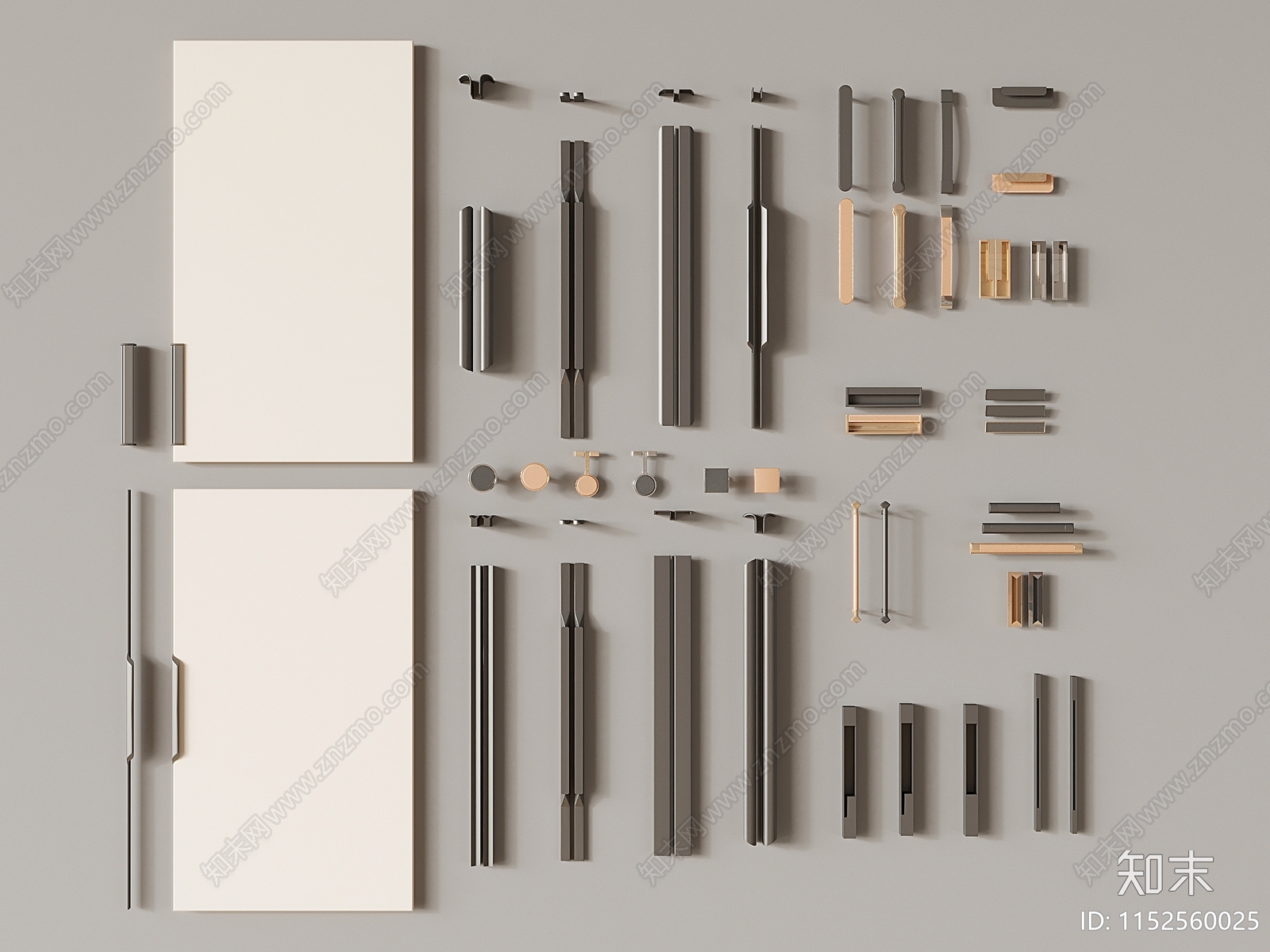 现代门把手3D模型下载【ID:1152560025】