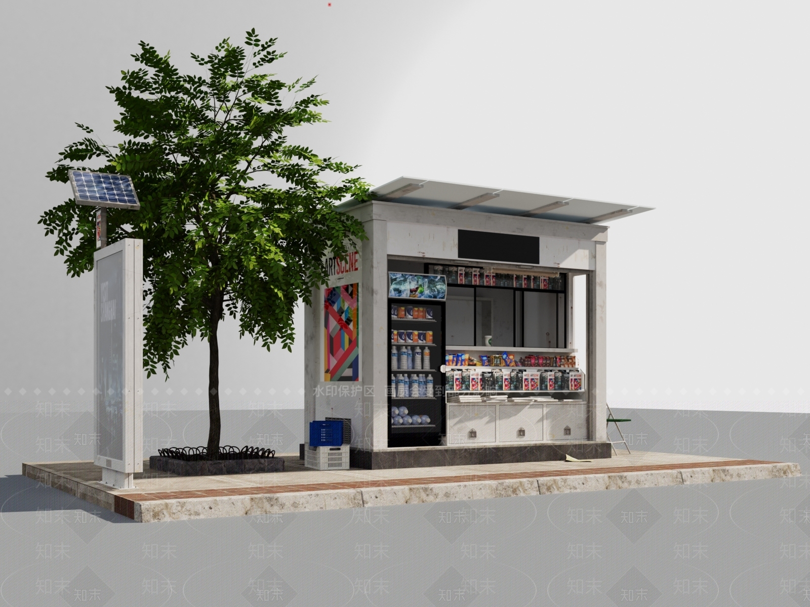 自动售卖机SU模型下载【ID:1152563759】