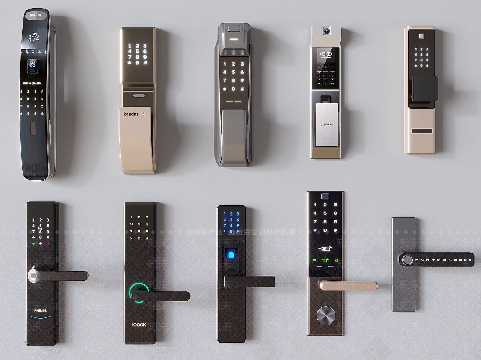 现代智能门锁SU模型下载【ID:1152566969】