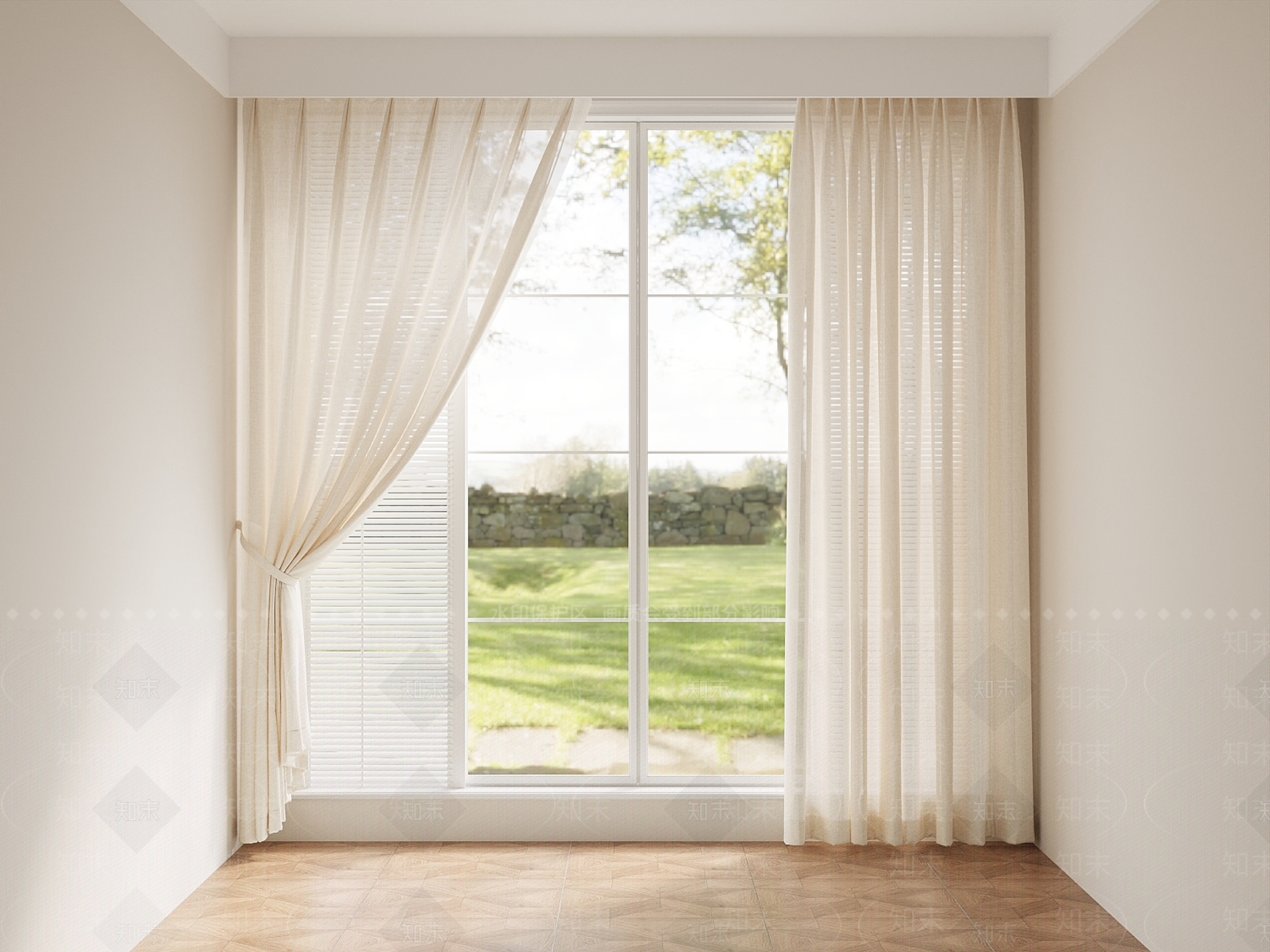 现代窗帘3D模型下载【ID:1152572203】