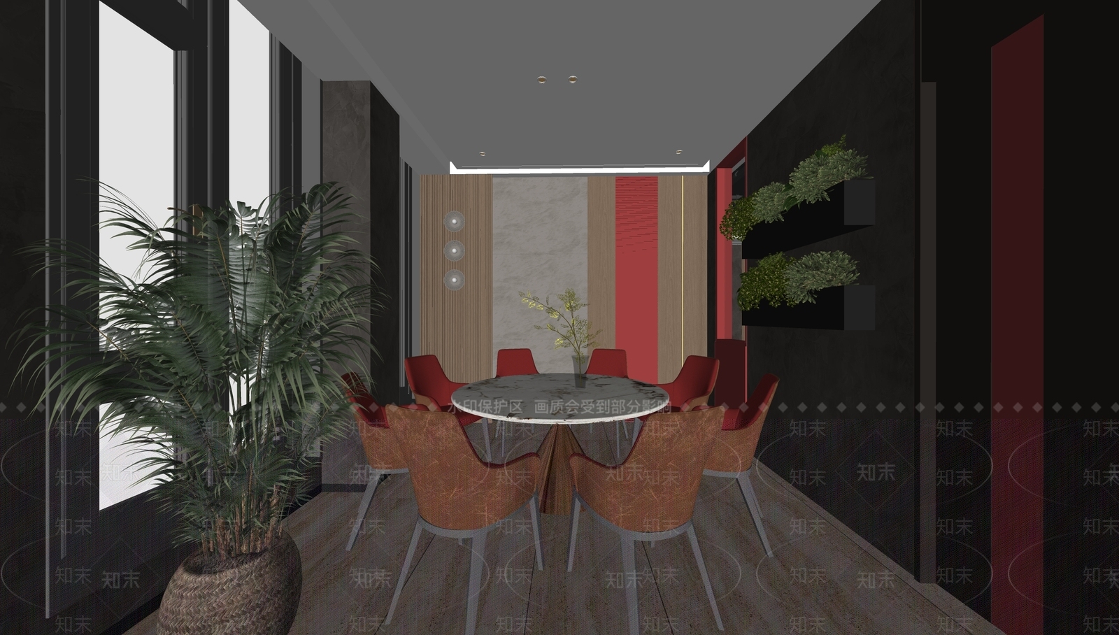 现代餐饮包厢SU模型下载【ID:1152572393】