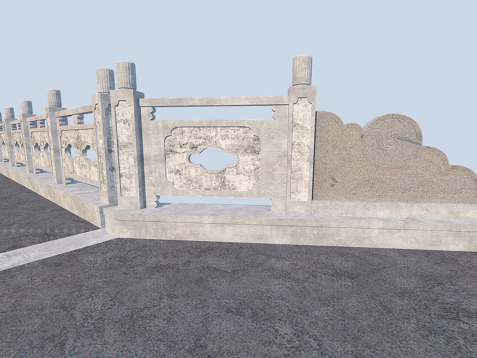 新中式桥梁3D模型下载【ID:1152574688】