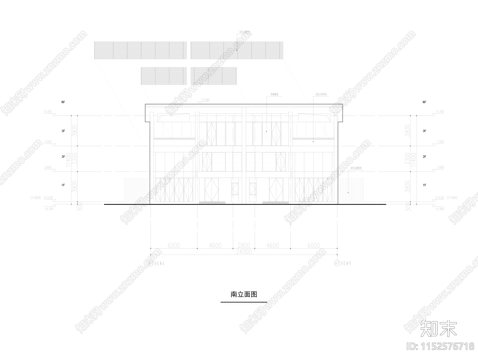 3套现代独栋联排别墅室内施工图下载【ID:1152576718】