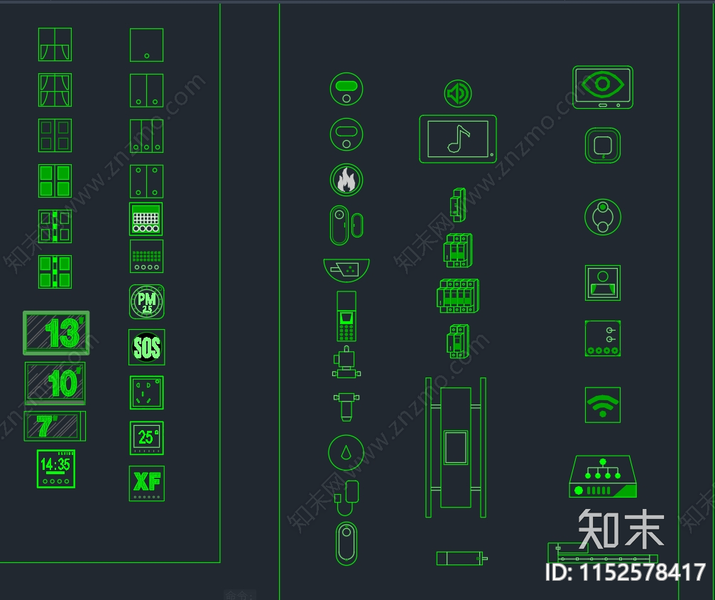 2024最新智能家居图库施工图下载【ID:1152578417】