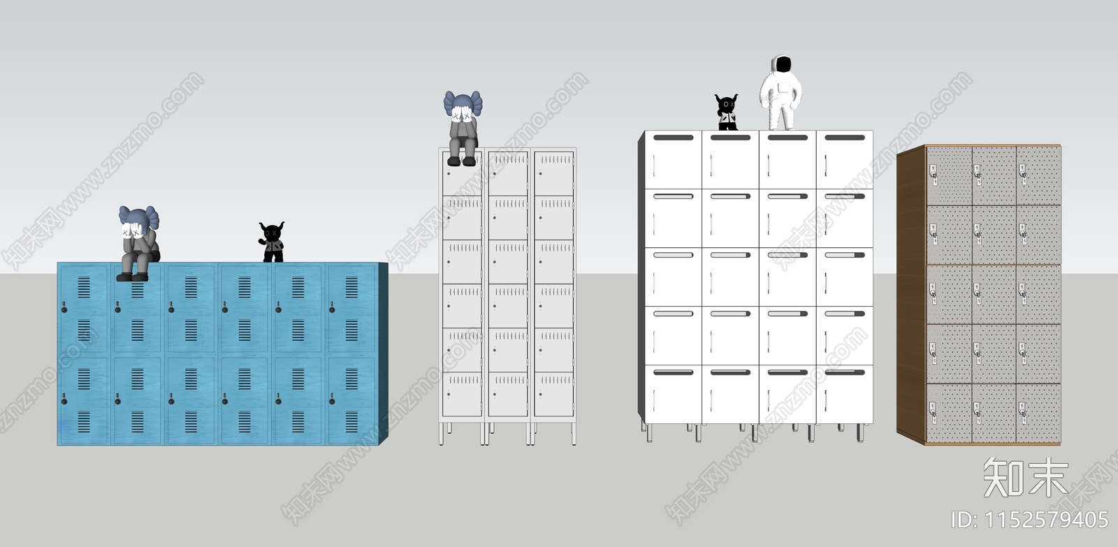 现代储物柜组合SU模型下载【ID:1152579405】