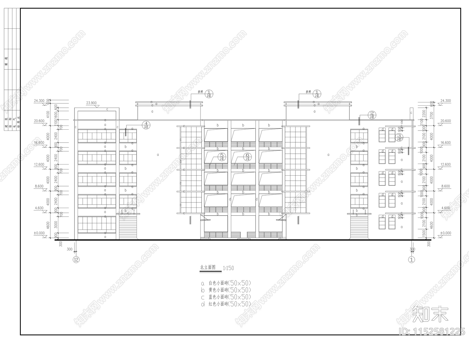 郊区多层厂房建筑cad施工图下载【ID:1152581225】