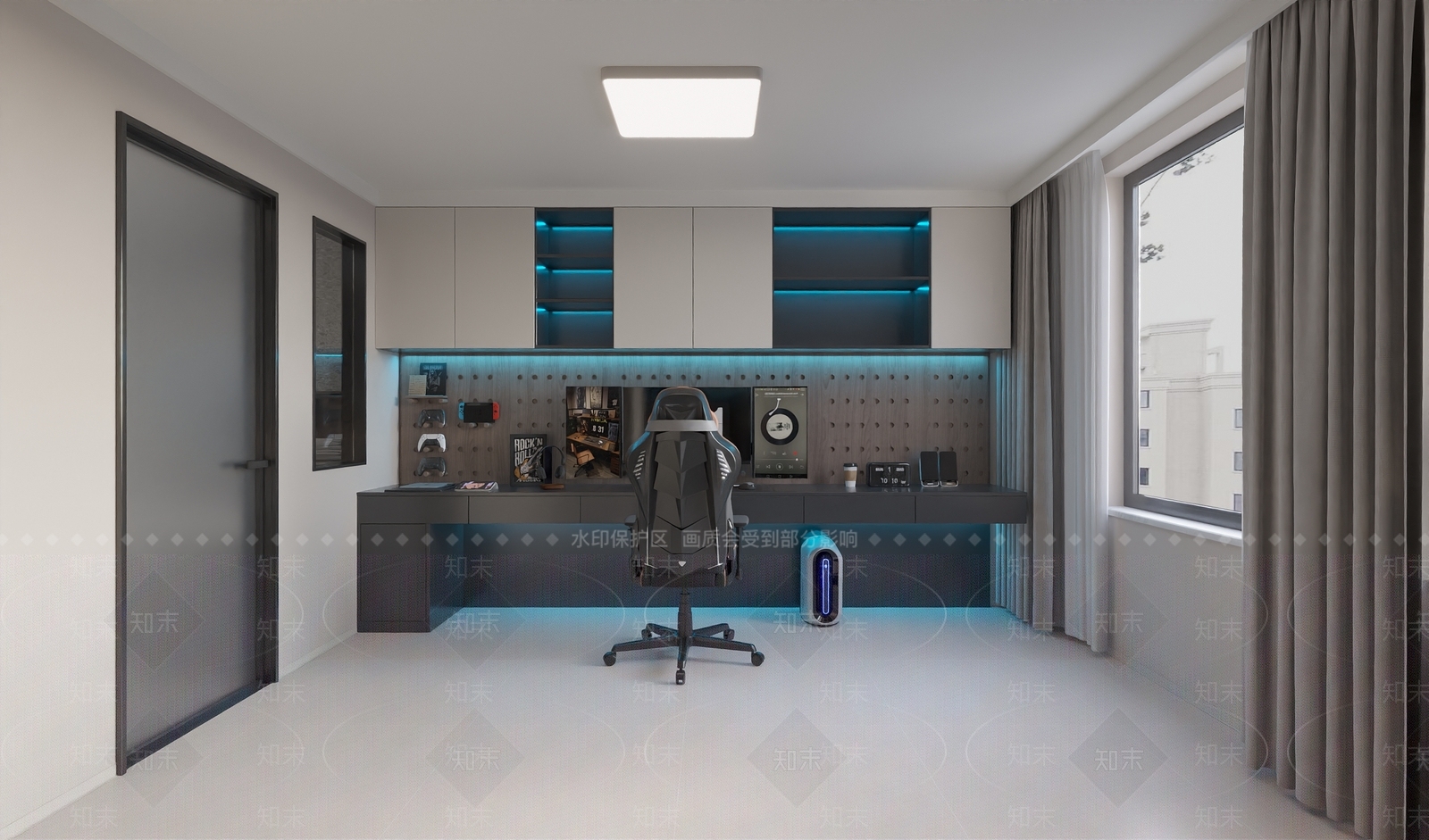 现代电竞房3D模型下载【ID:1152588734】