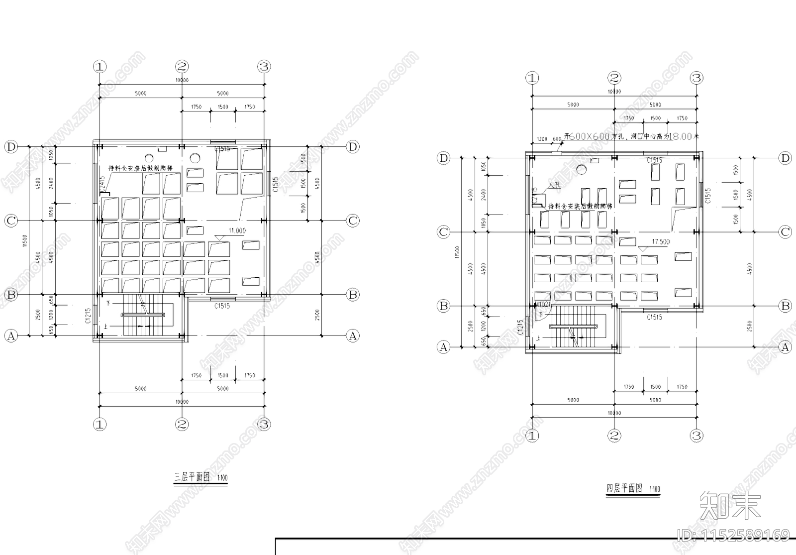 五层钢结构车间厂房大楼工业建筑cad施工图下载【ID:1152589169】