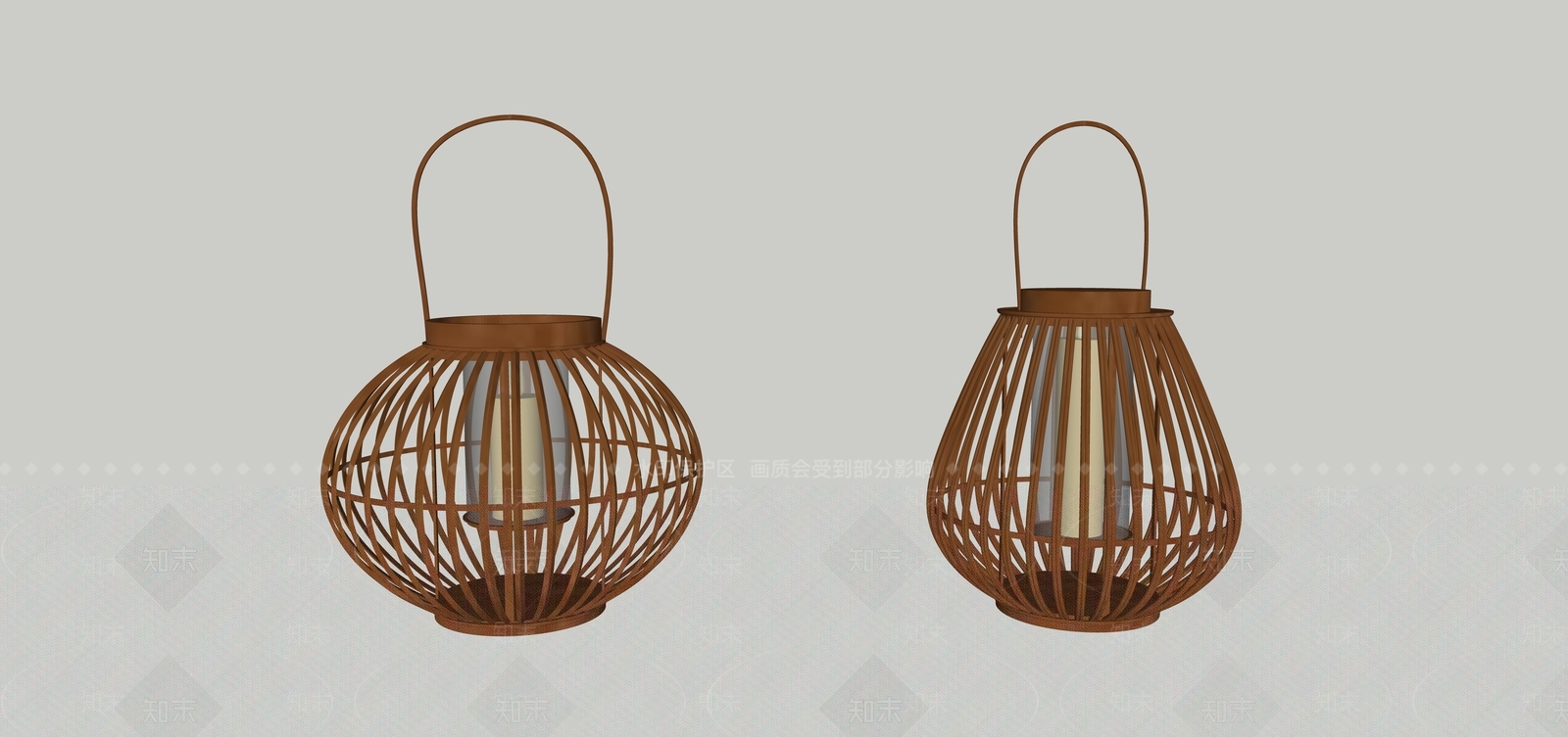 侘寂手提灯SU模型下载【ID:1152663065】