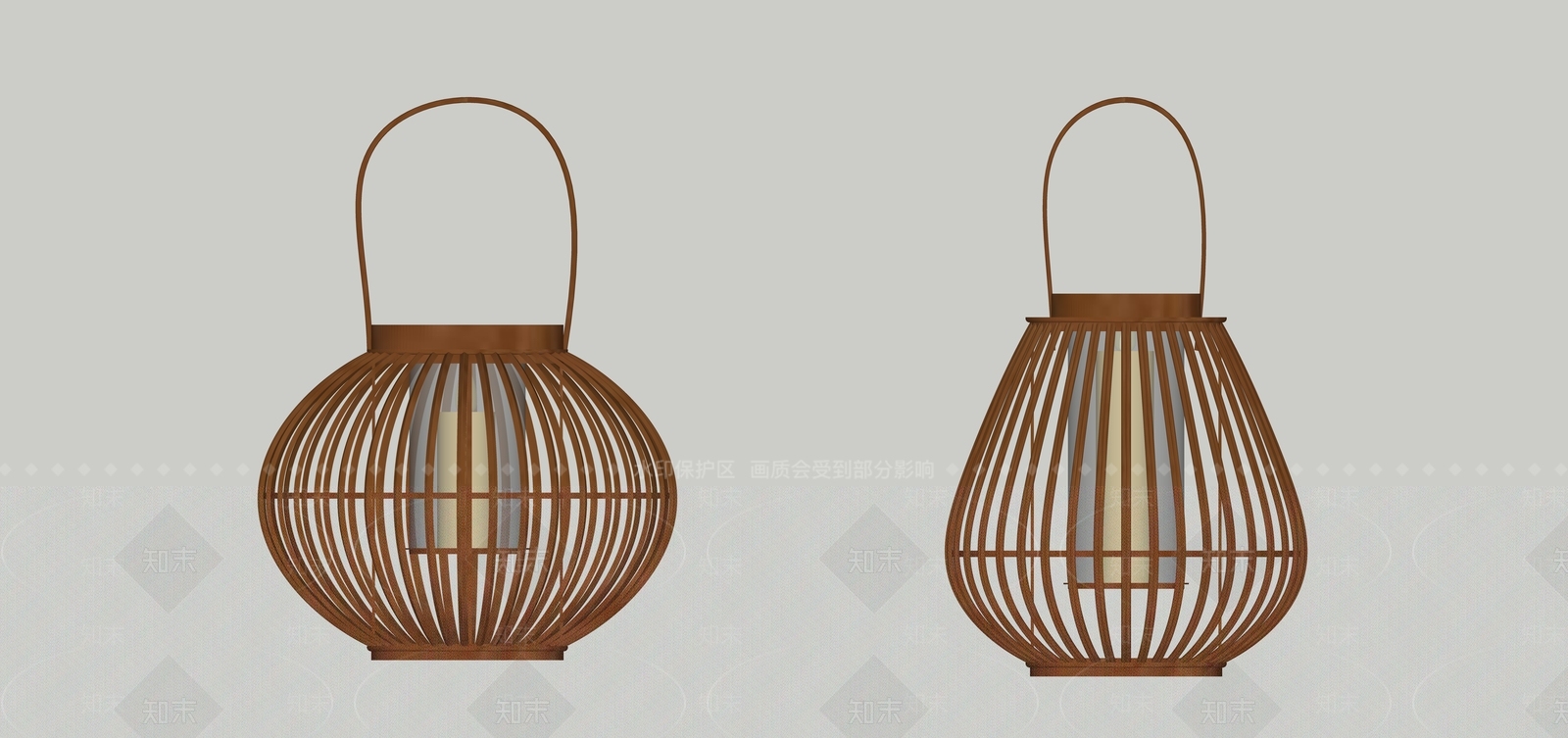 侘寂手提灯SU模型下载【ID:1152663065】