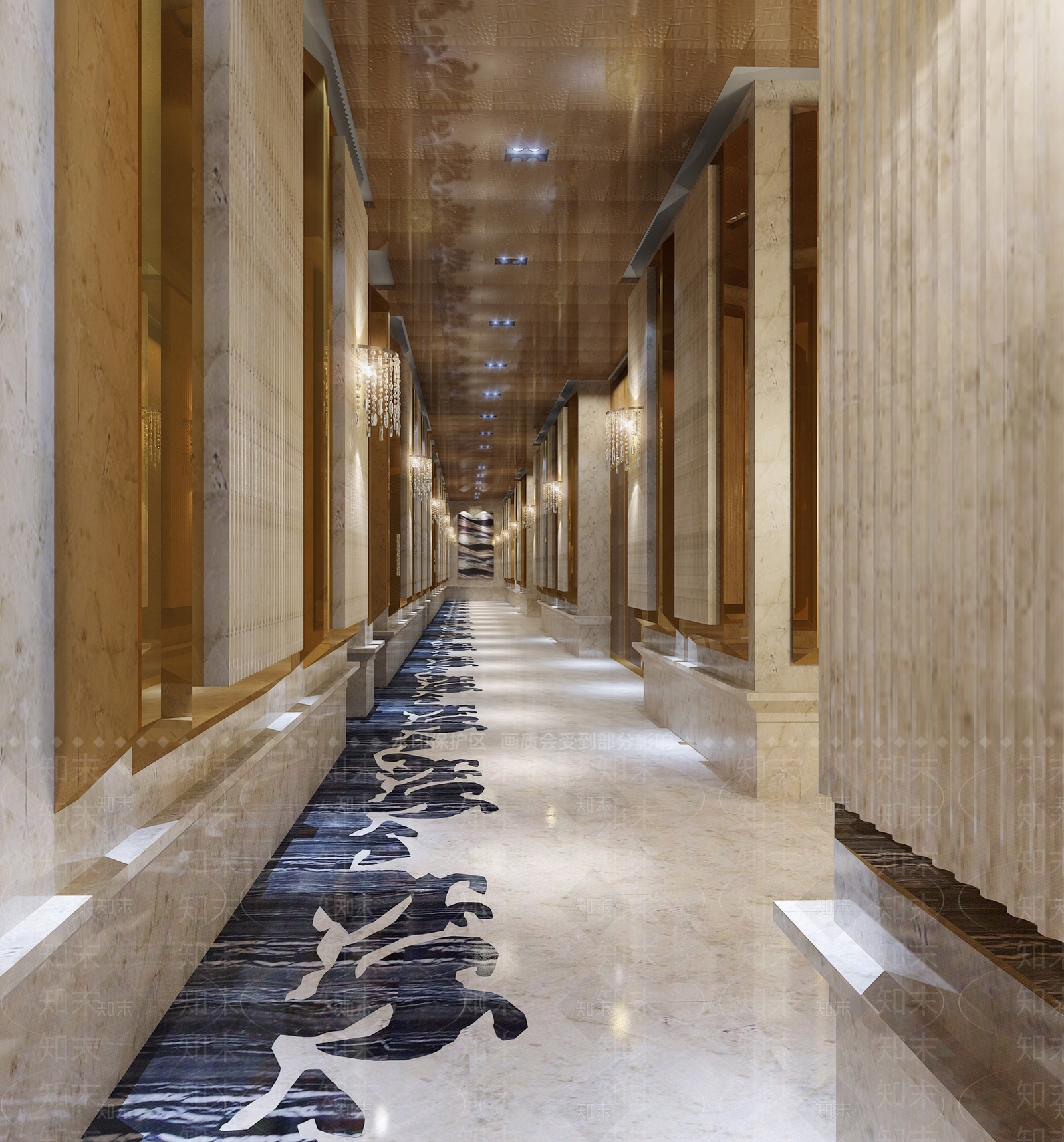 现代KTV走道3D模型下载【ID:1152603456】