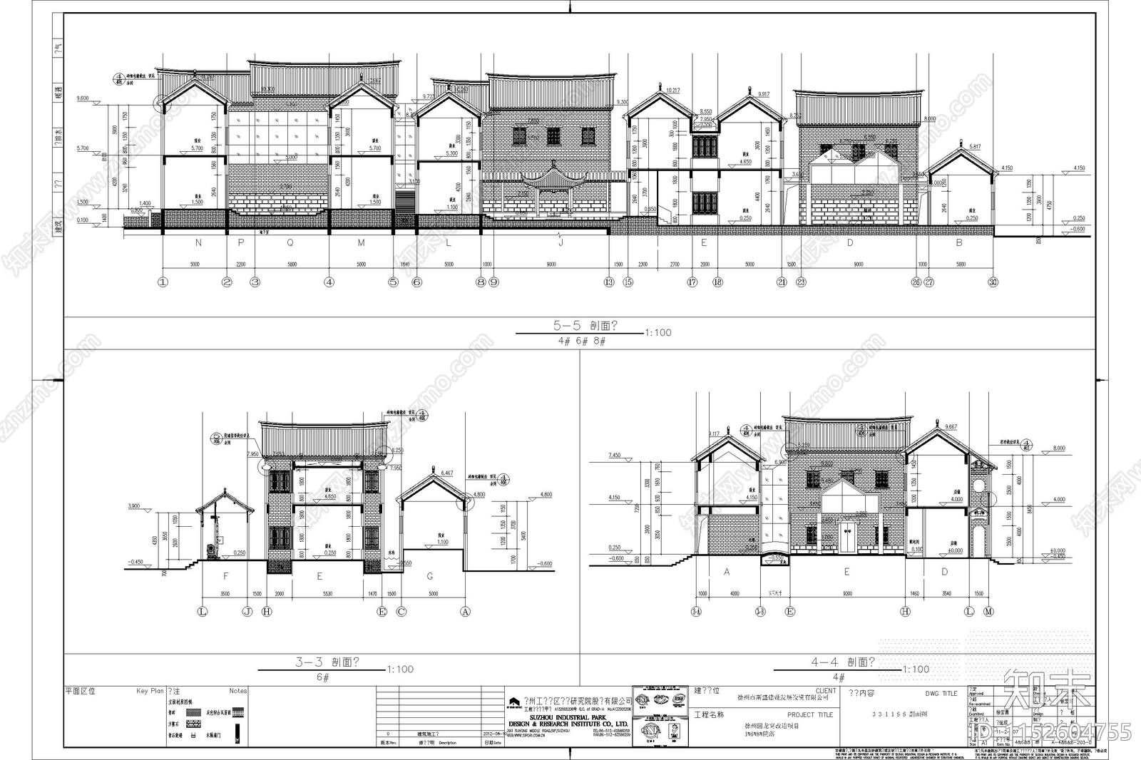 新中式岭南建筑施工图下载【ID:1152604755】