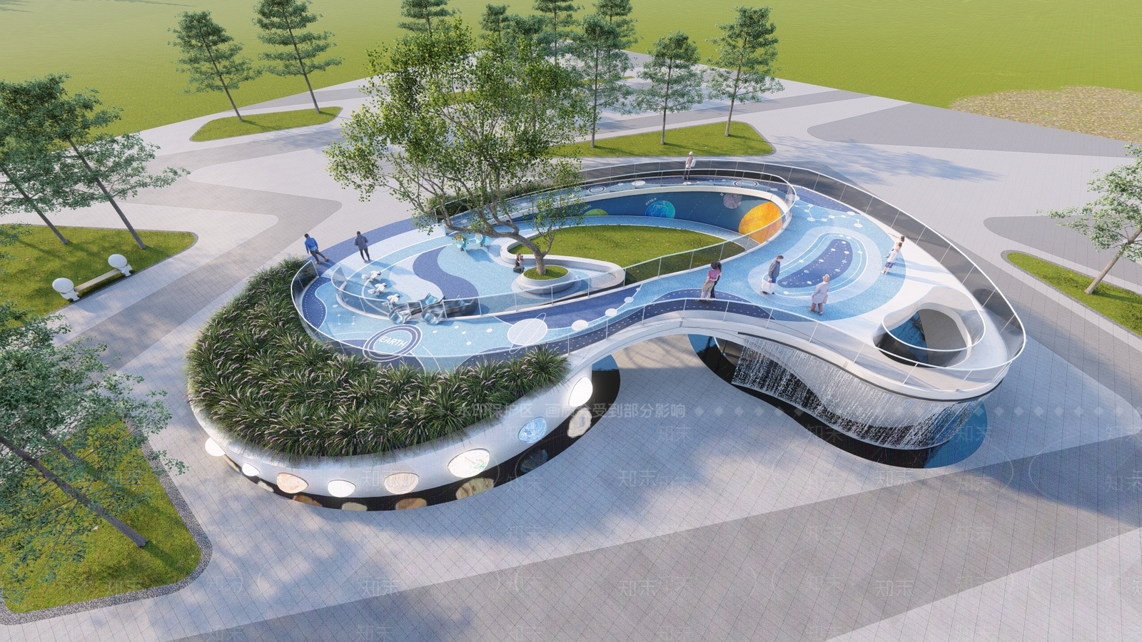现代公园景观3D模型下载【ID:1152608821】_知末3d模型网
