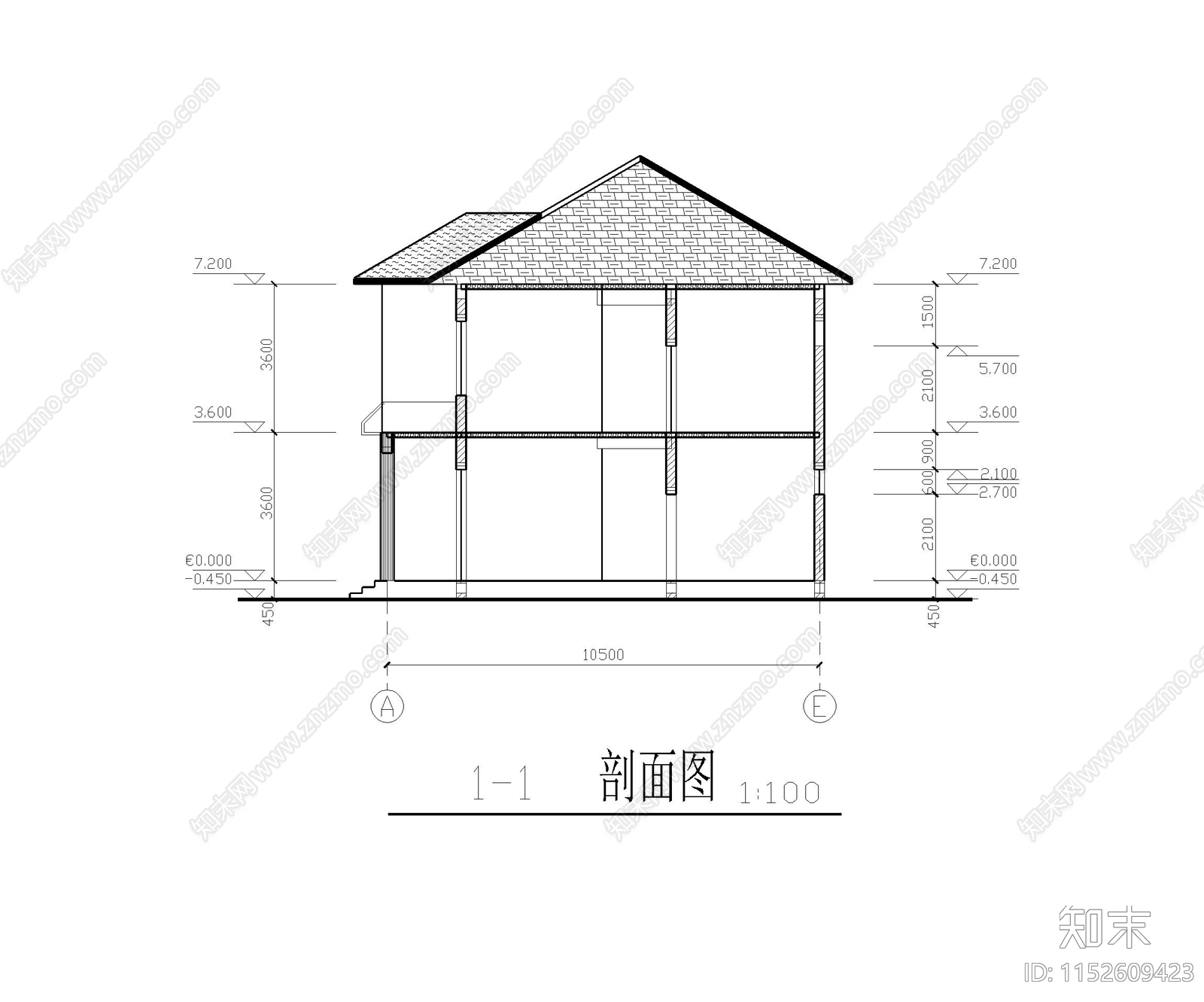 现代别墅cad施工图下载【ID:1152609423】