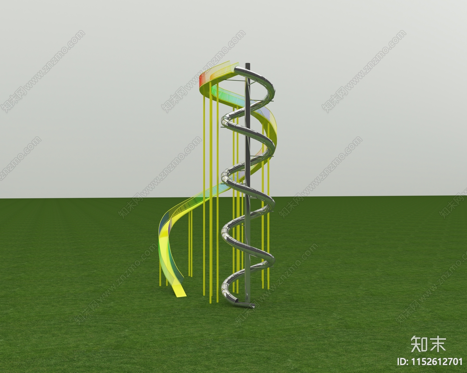 现代滑梯3D模型下载【ID:1152612701】