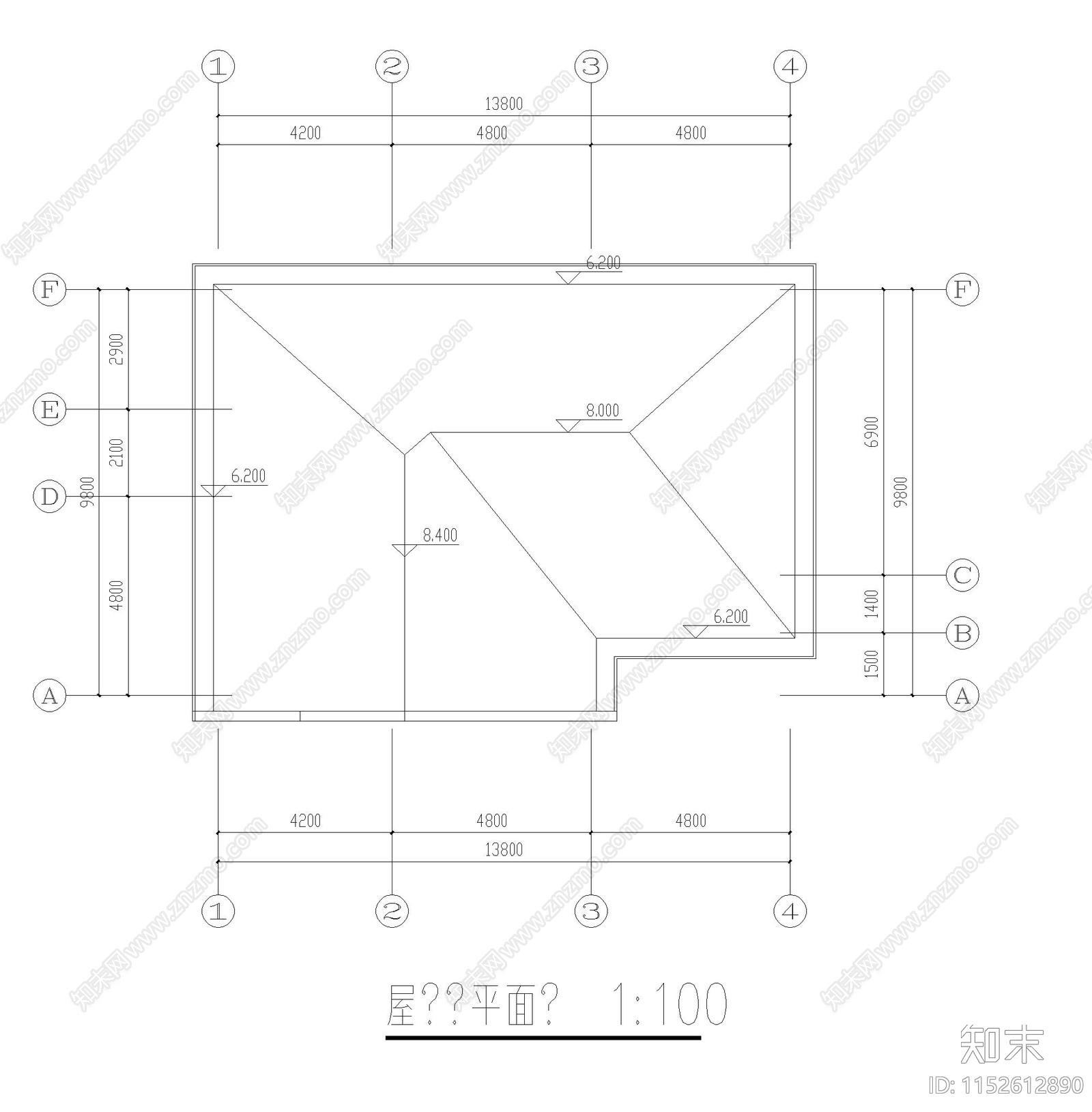 现代别墅cad施工图下载【ID:1152612890】