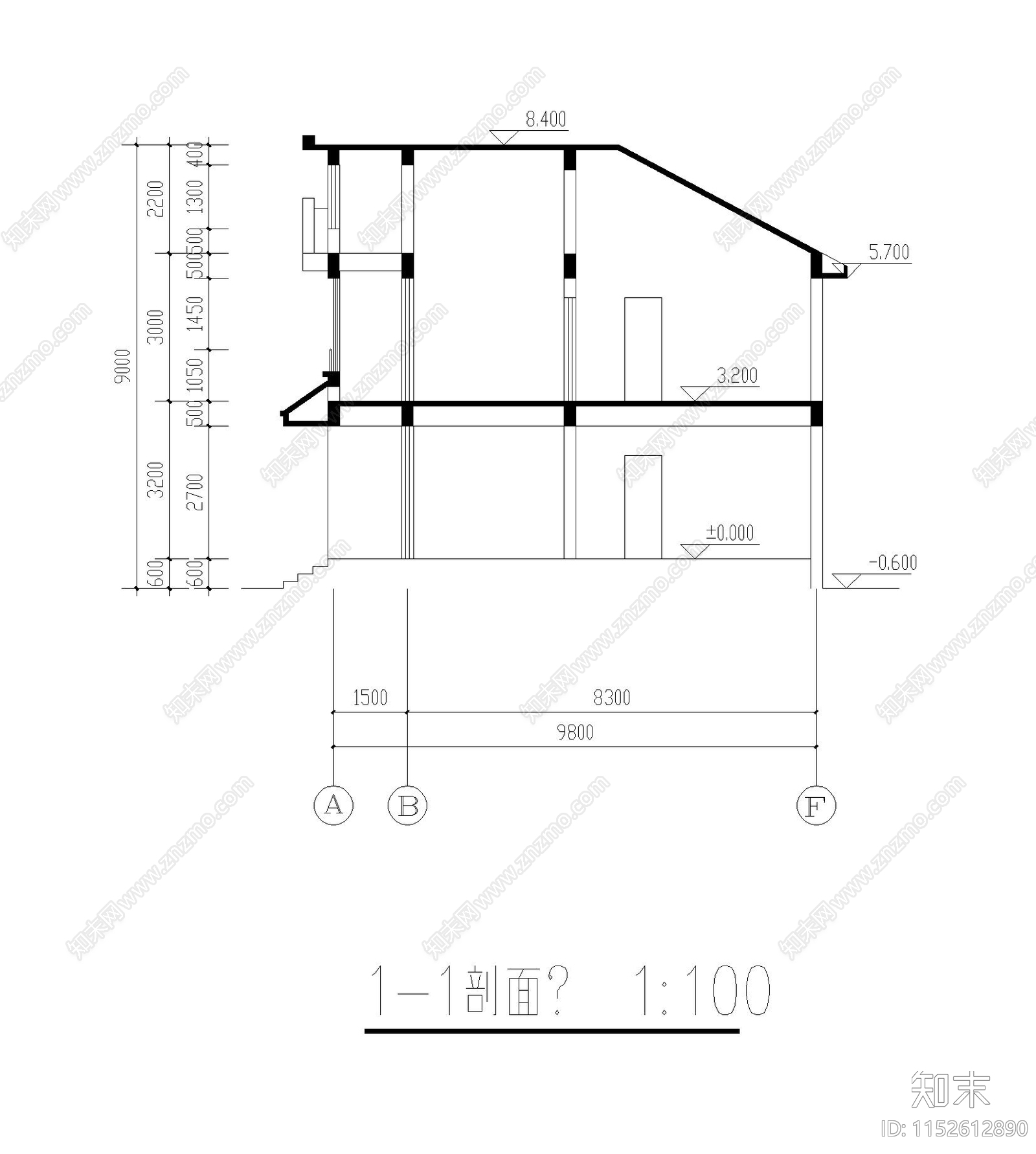 现代别墅cad施工图下载【ID:1152612890】