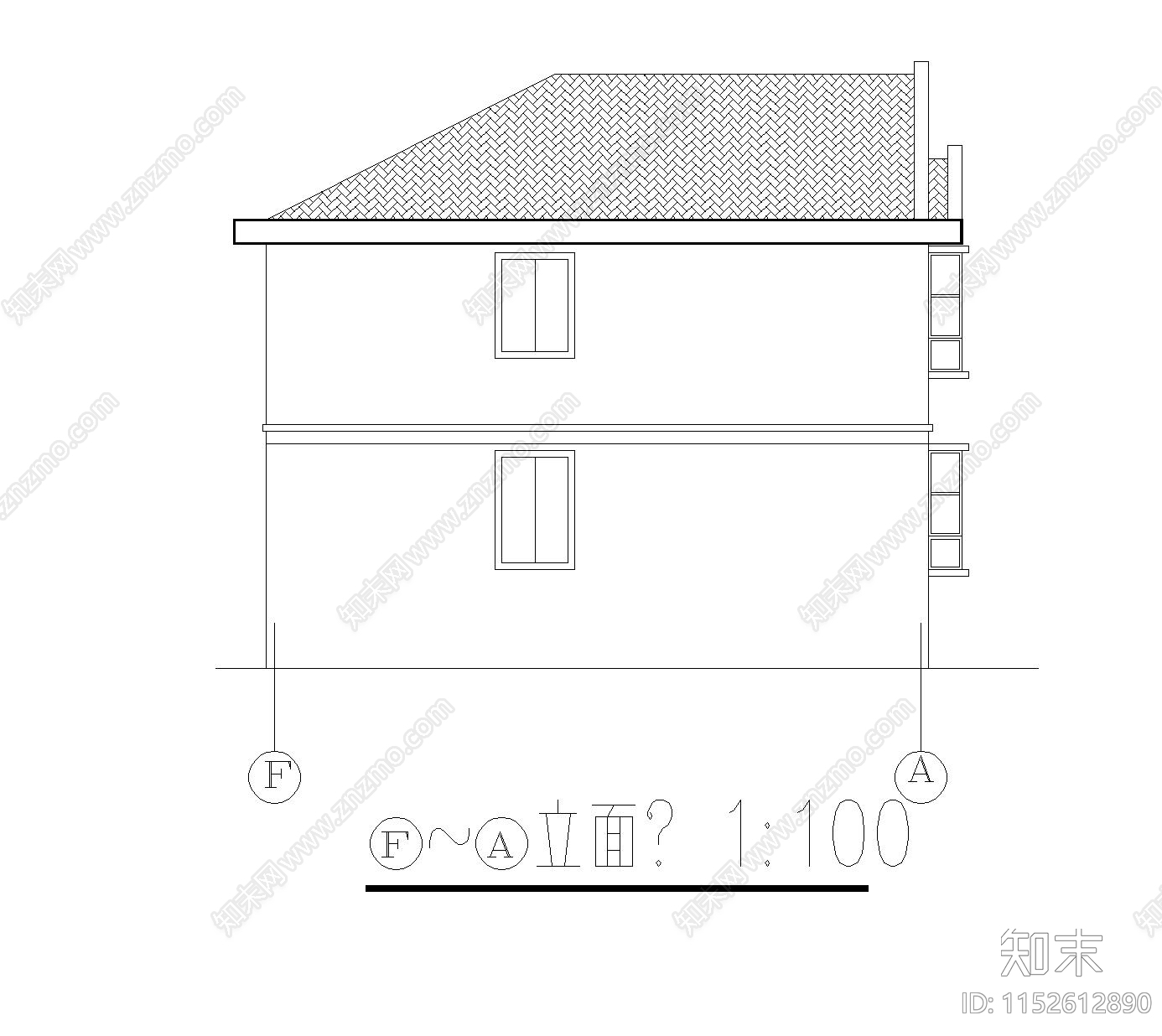 现代别墅cad施工图下载【ID:1152612890】