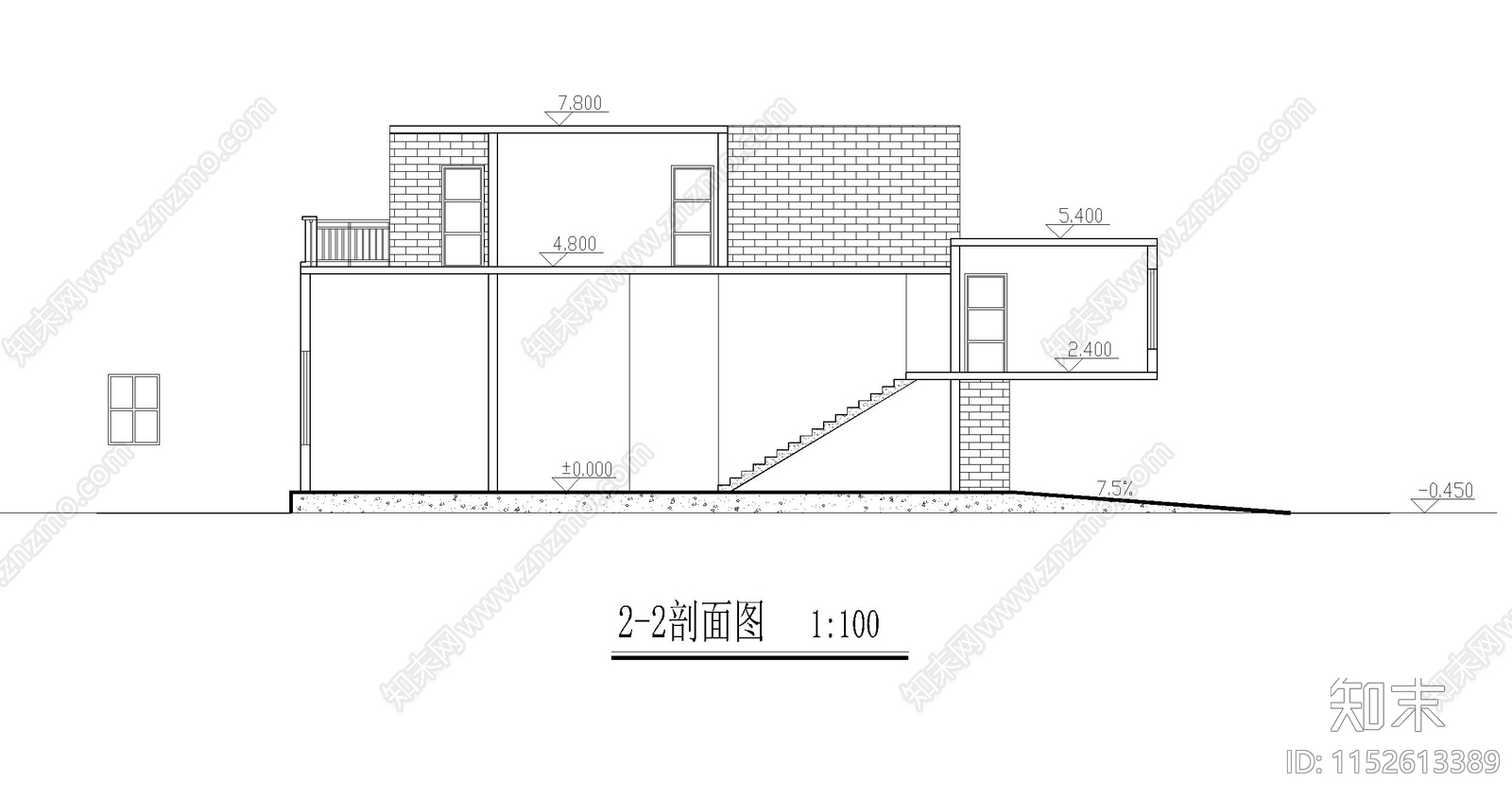 现代别墅cad施工图下载【ID:1152613389】