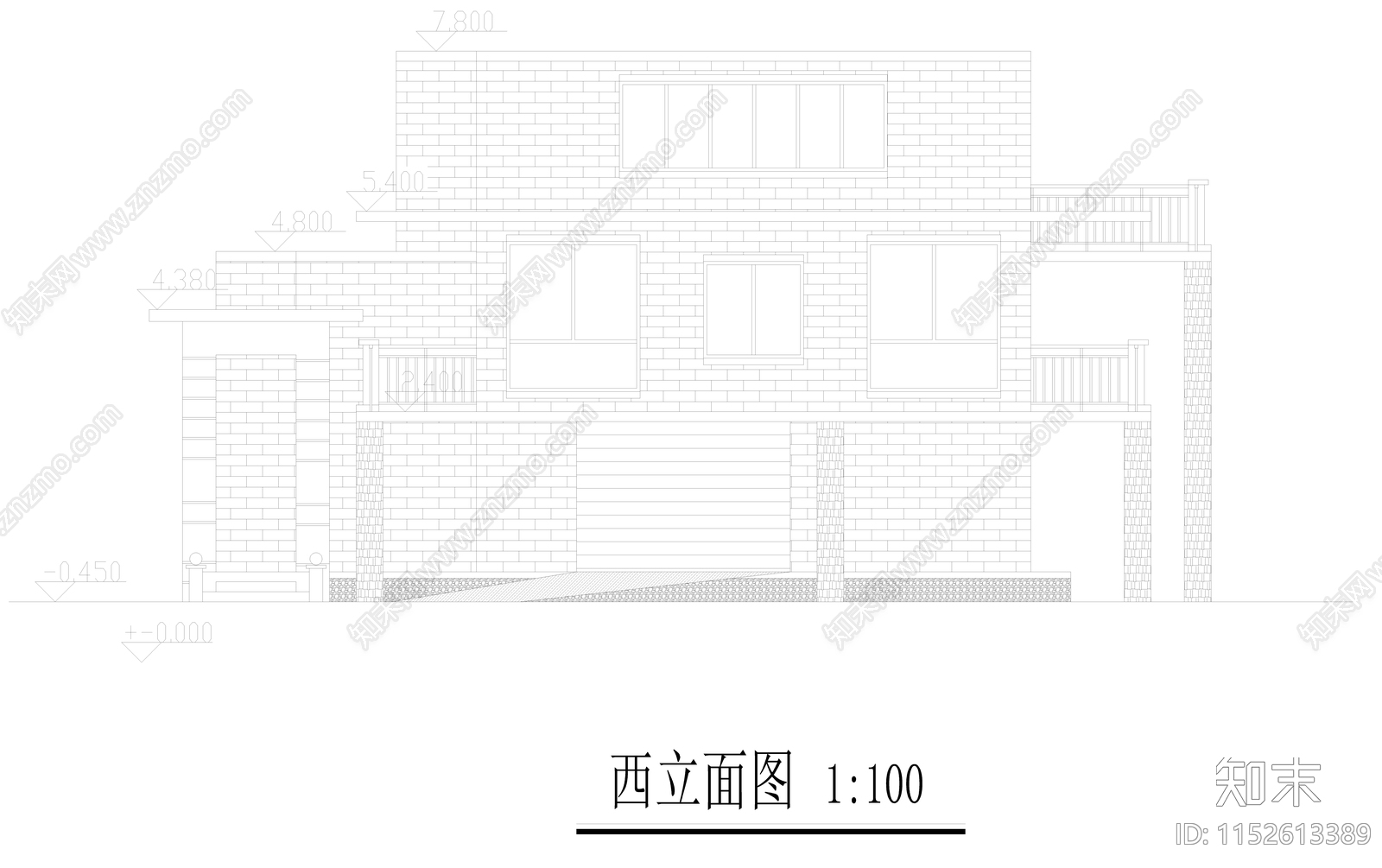 现代别墅cad施工图下载【ID:1152613389】