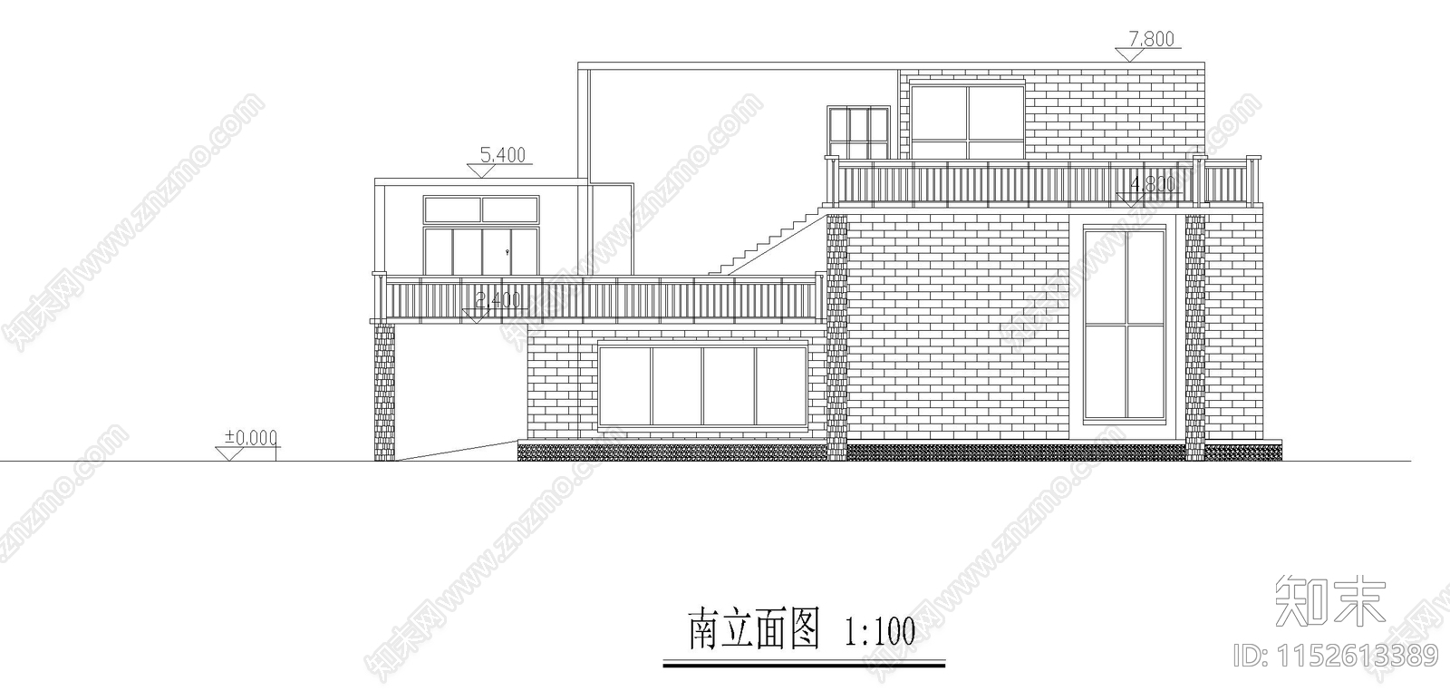 现代别墅cad施工图下载【ID:1152613389】