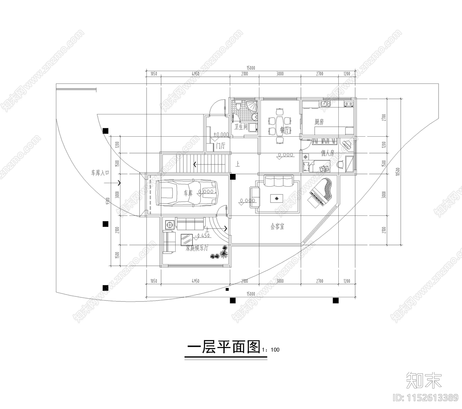 现代别墅cad施工图下载【ID:1152613389】