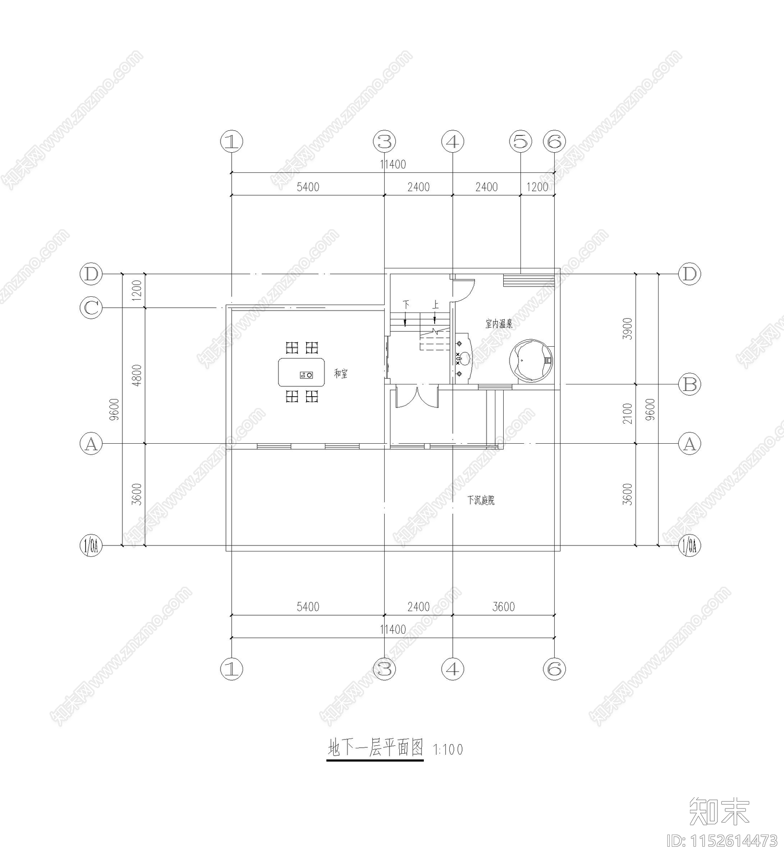 现代简约别墅cad施工图下载【ID:1152614473】