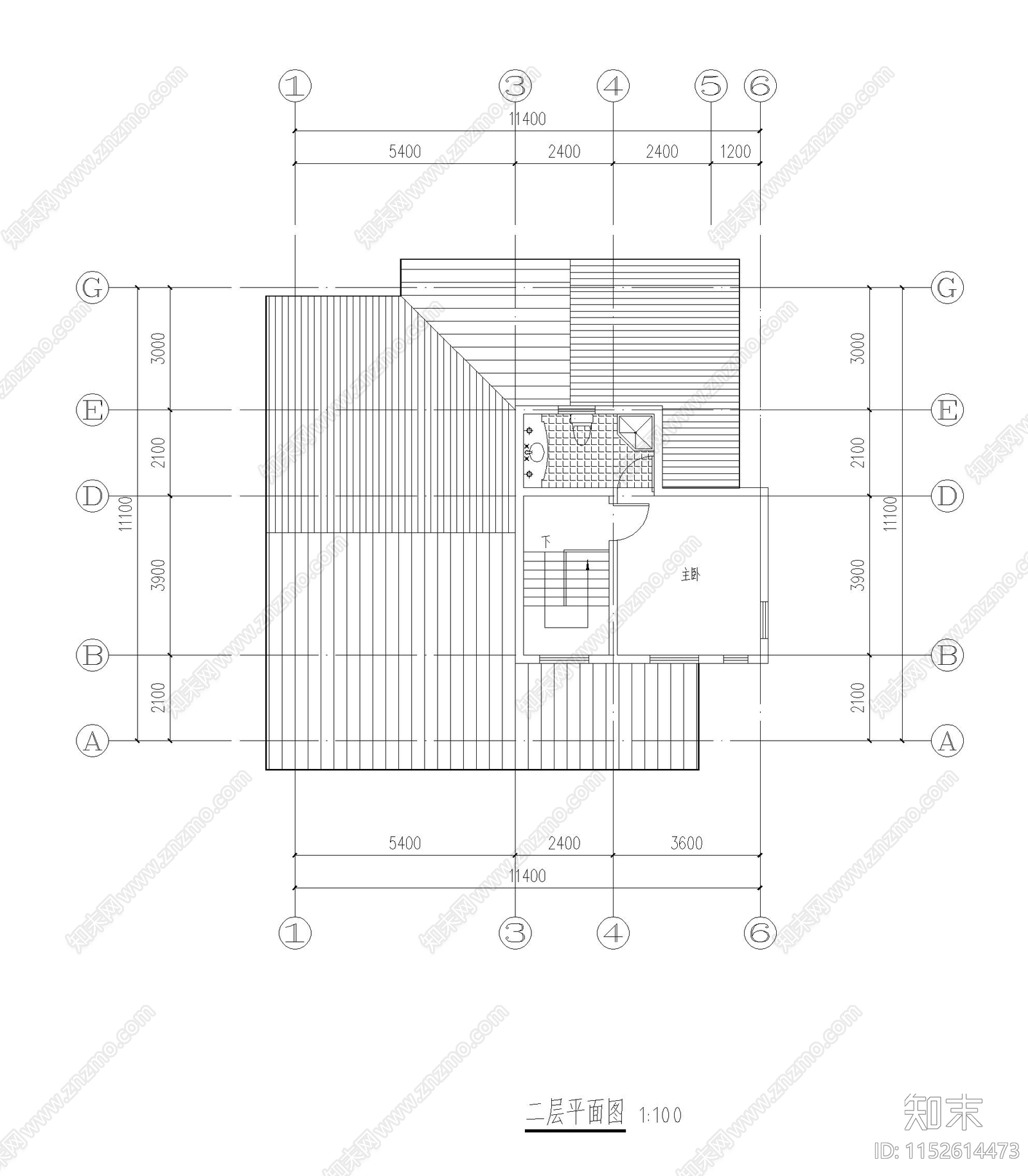 现代简约别墅cad施工图下载【ID:1152614473】