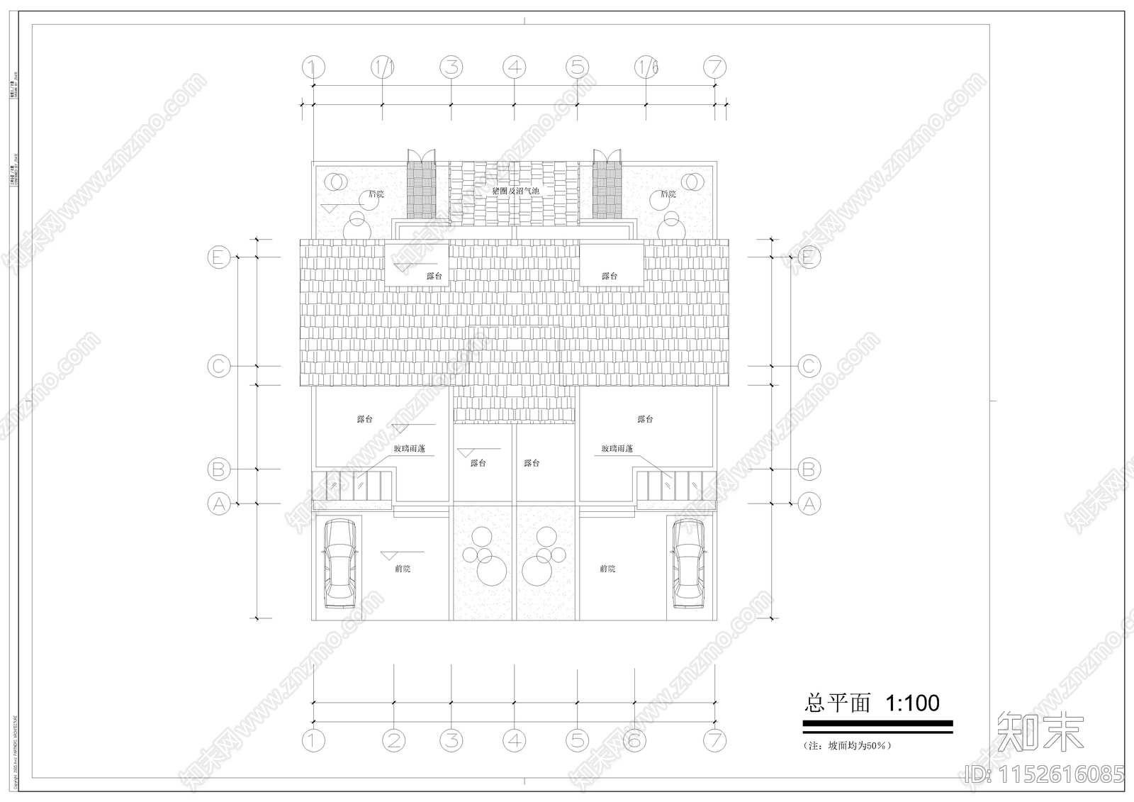 现代简约别墅cad施工图下载【ID:1152616085】