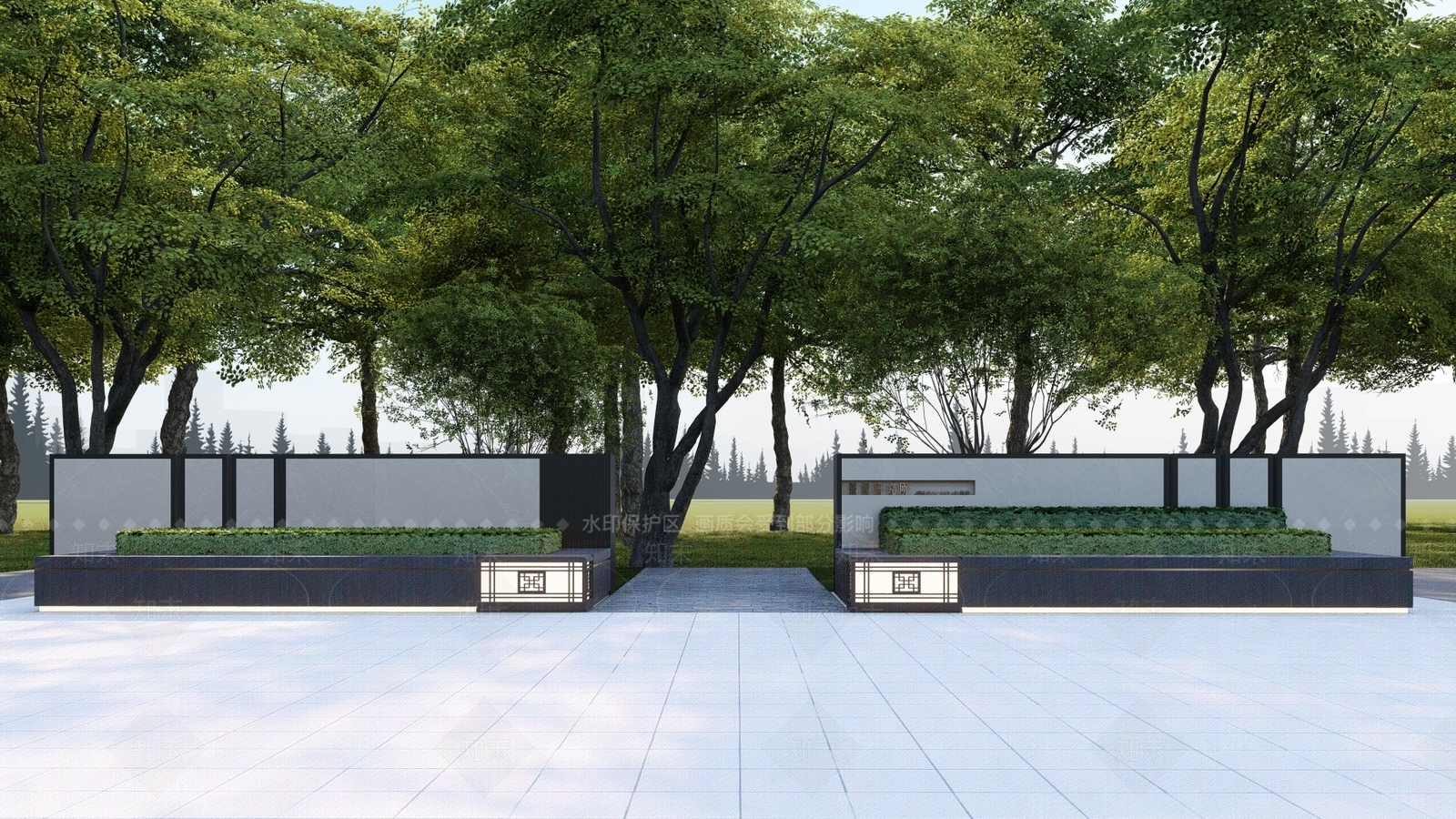 现代入户景墙3D模型下载【ID:1152619811】